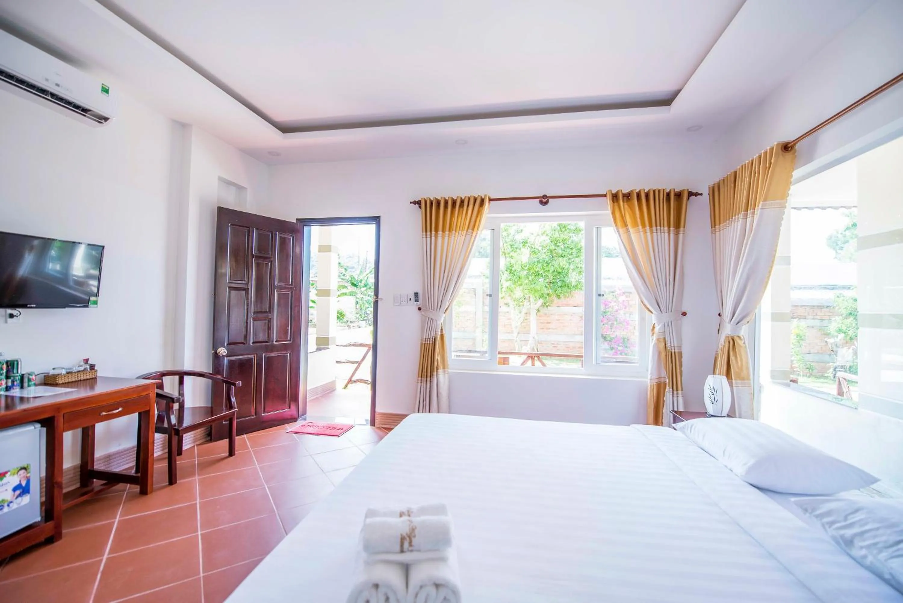 Bed in Trung Huynh Bungalow