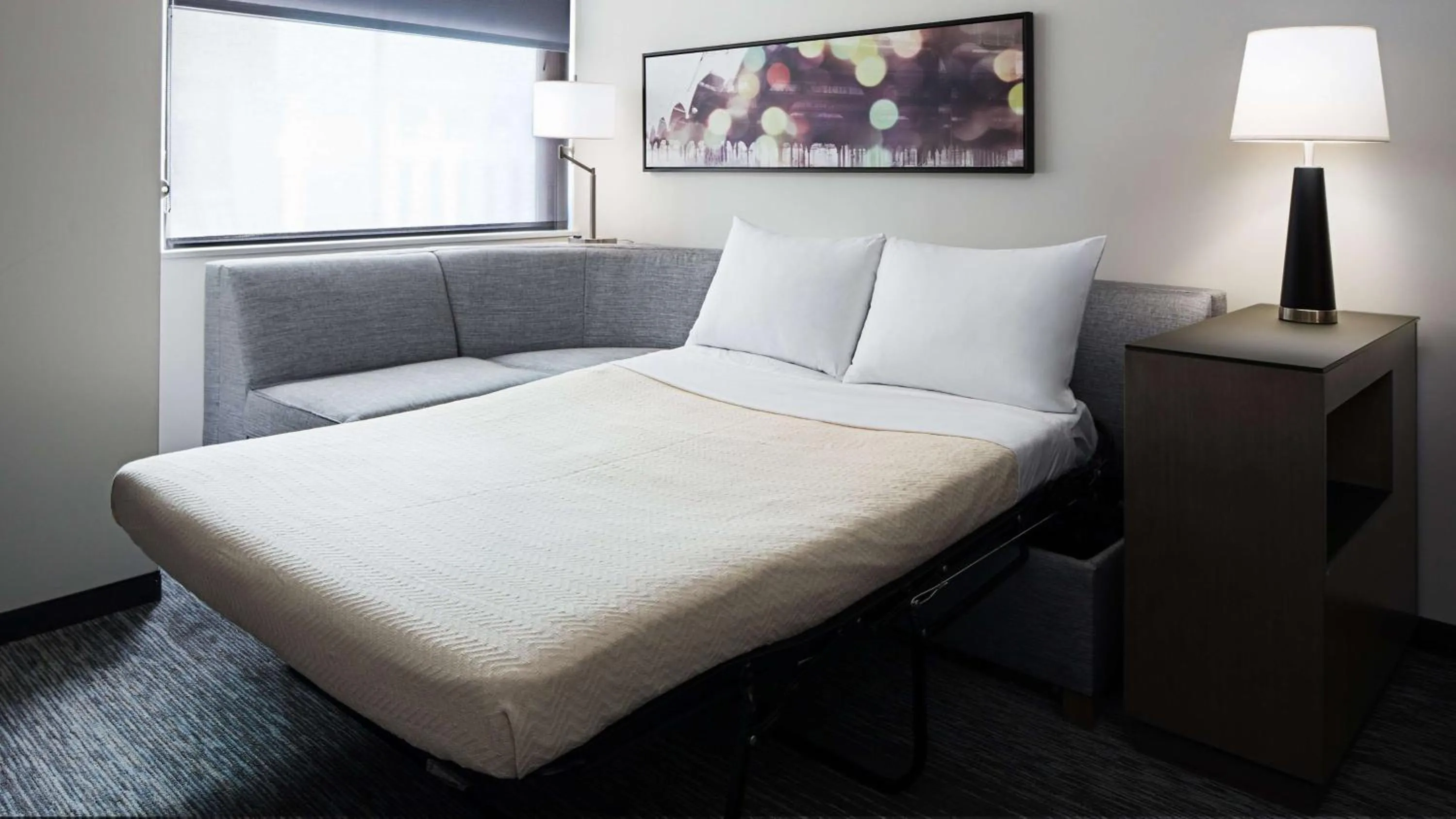 Bed in Hyatt House Jersey City