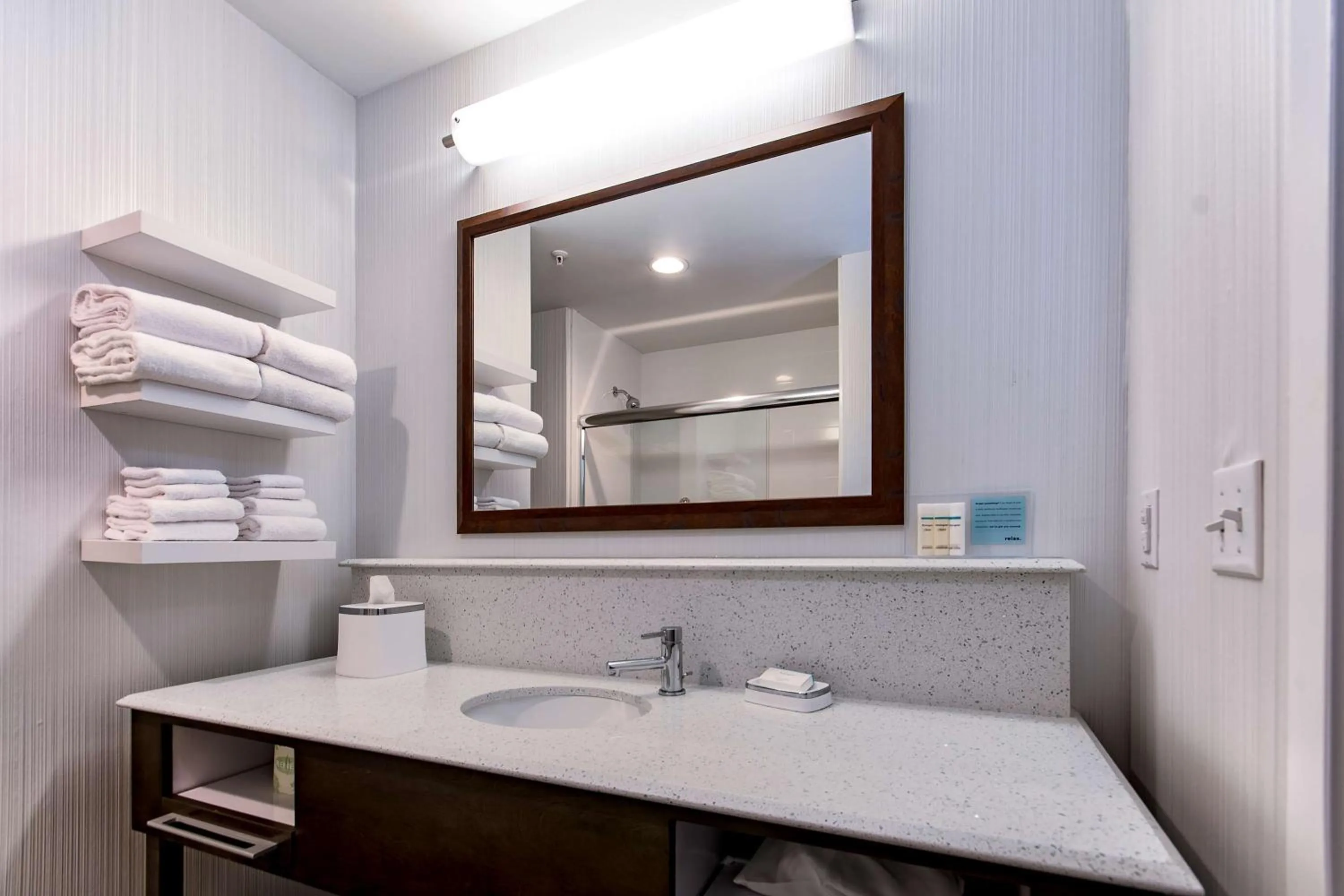 Bathroom in Hampton Inn Lockport - Buffalo, NY