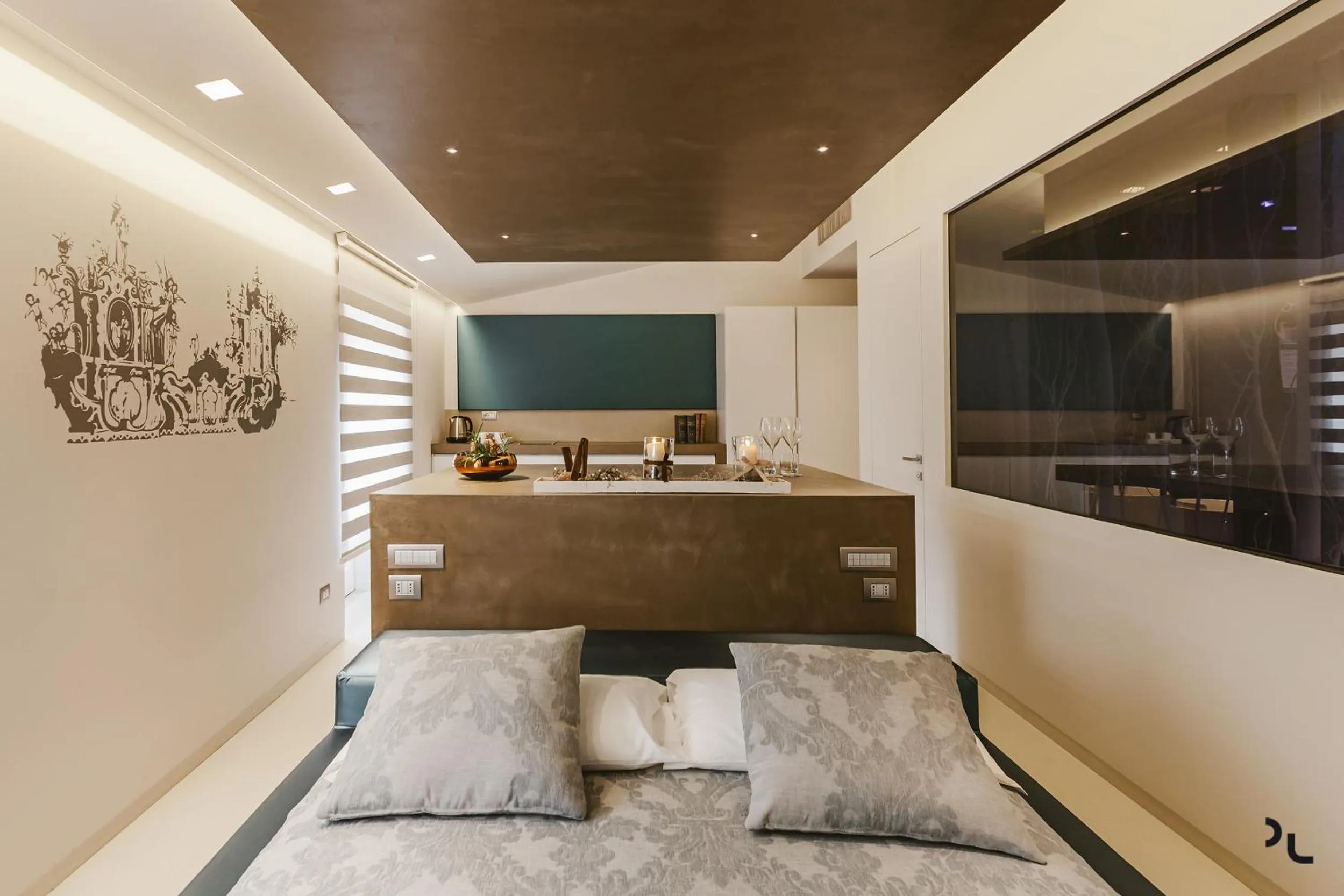 Bed in La Residenza del Monaco bianco