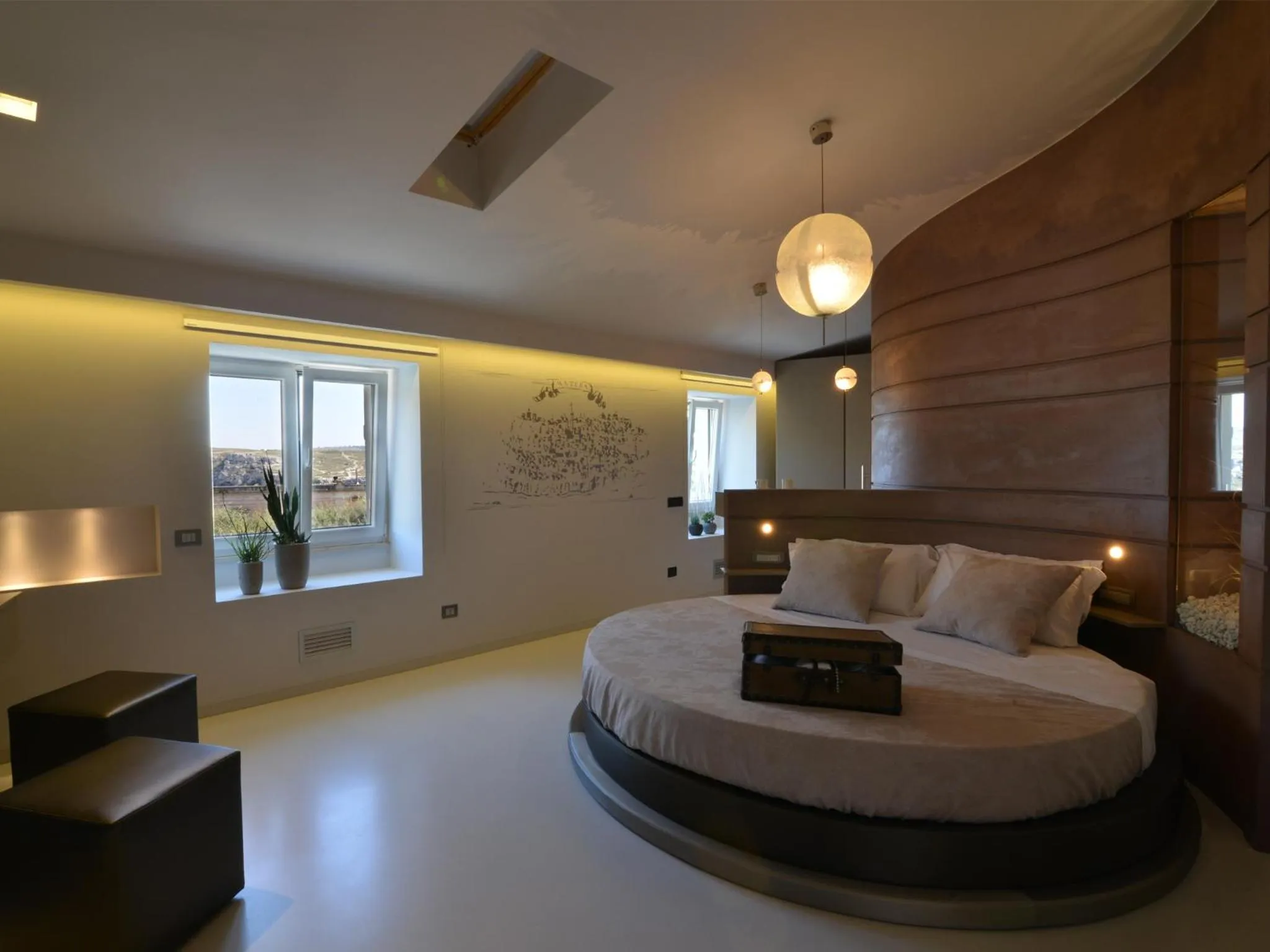 Bed in La Residenza del Monaco bianco