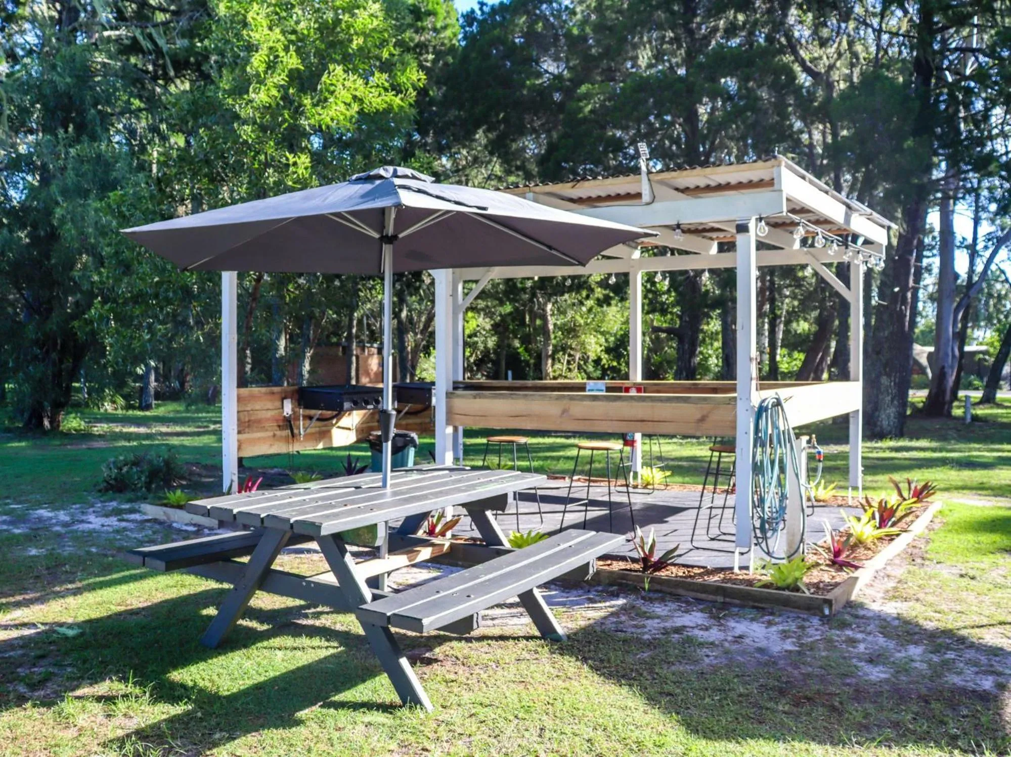 Patio in BIG4 Rainbow Beach Holiday Park