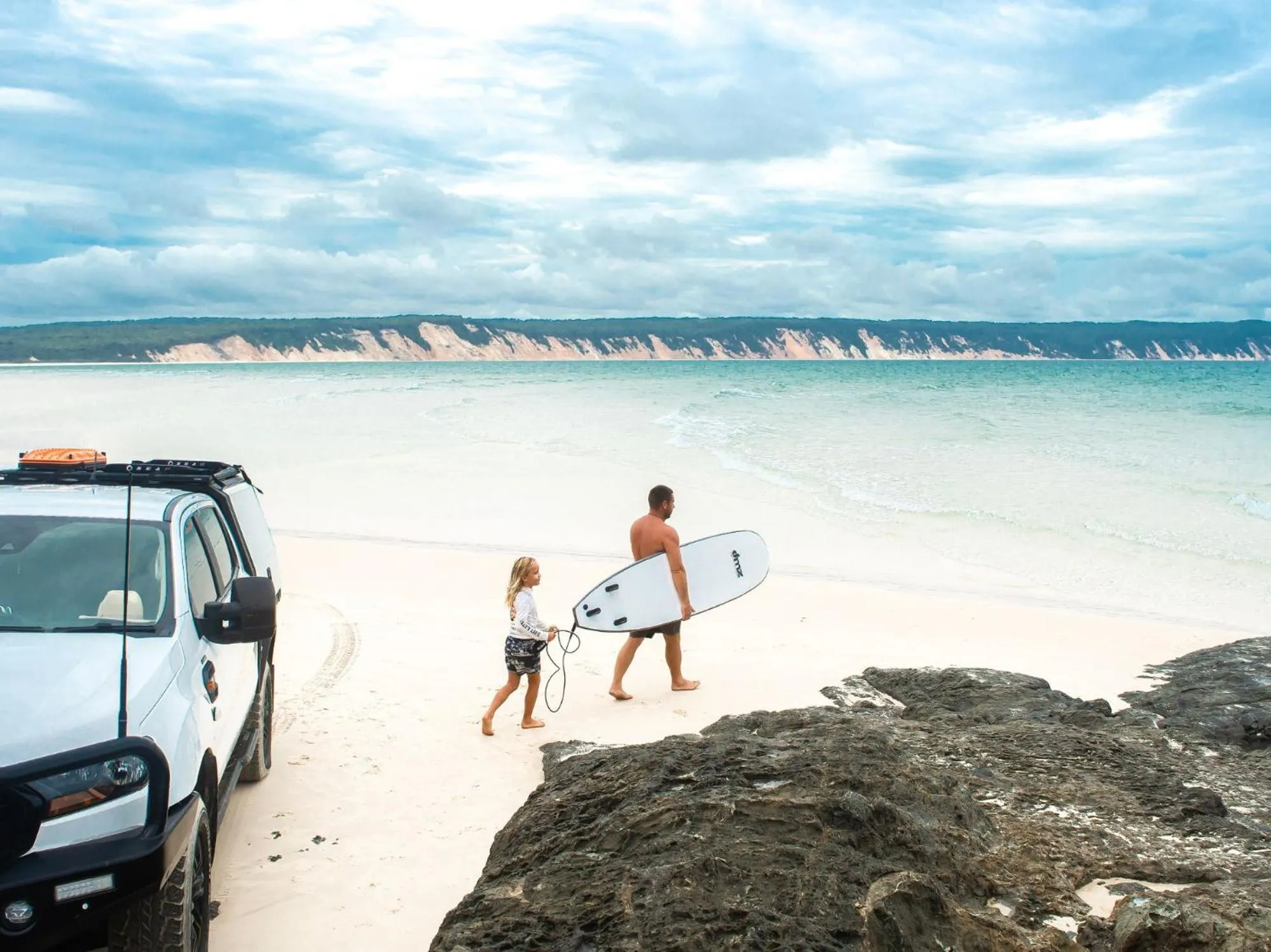 People in BIG4 Rainbow Beach Holiday Park