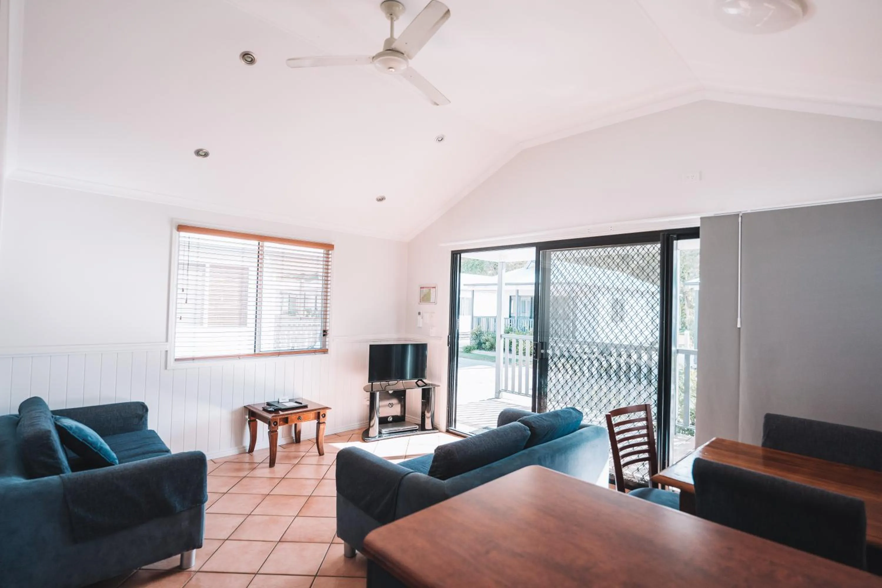 Living room in BIG4 Rainbow Beach Holiday Park