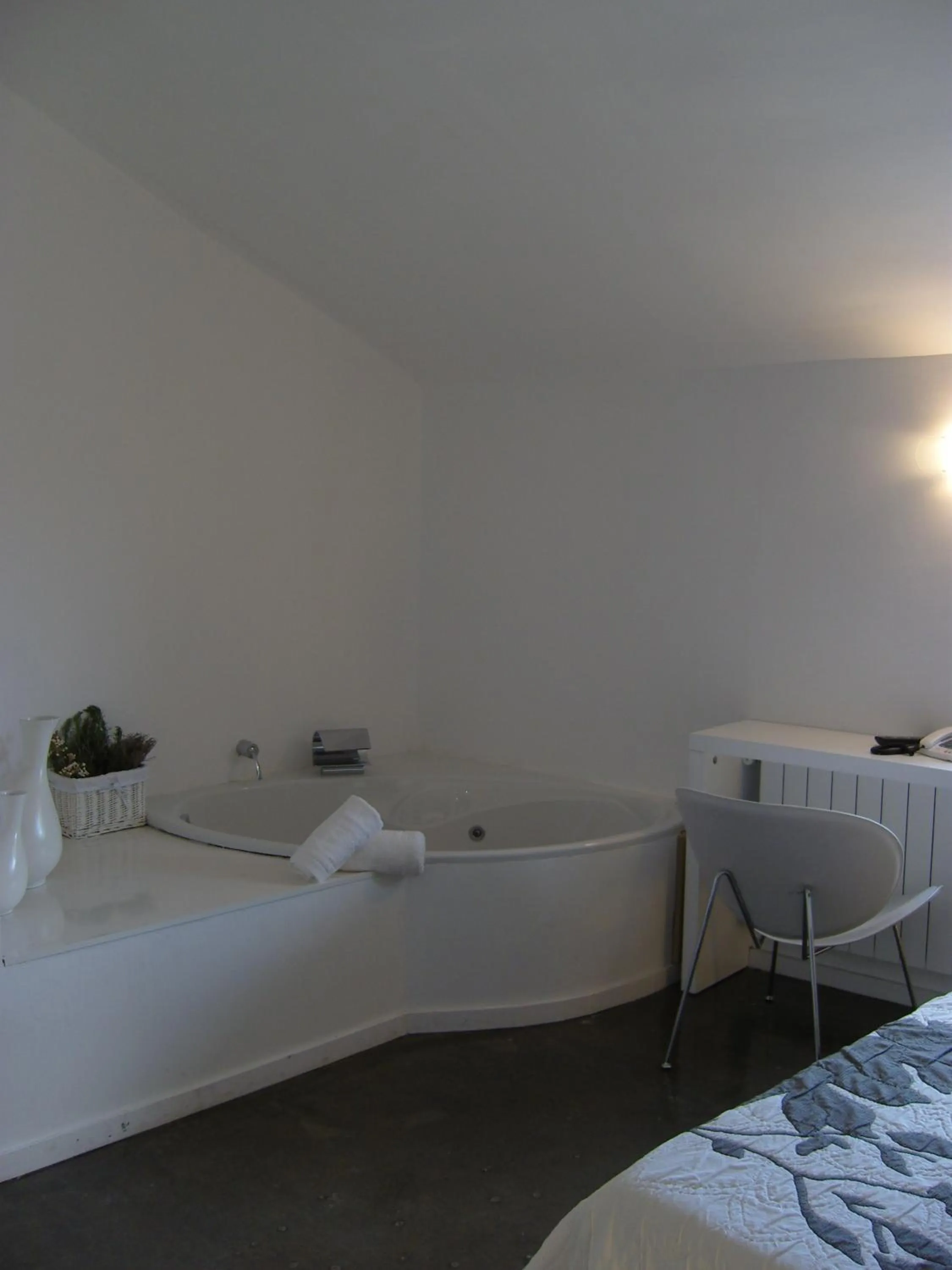 Hot Tub, Bed in Hotel Raimblanc