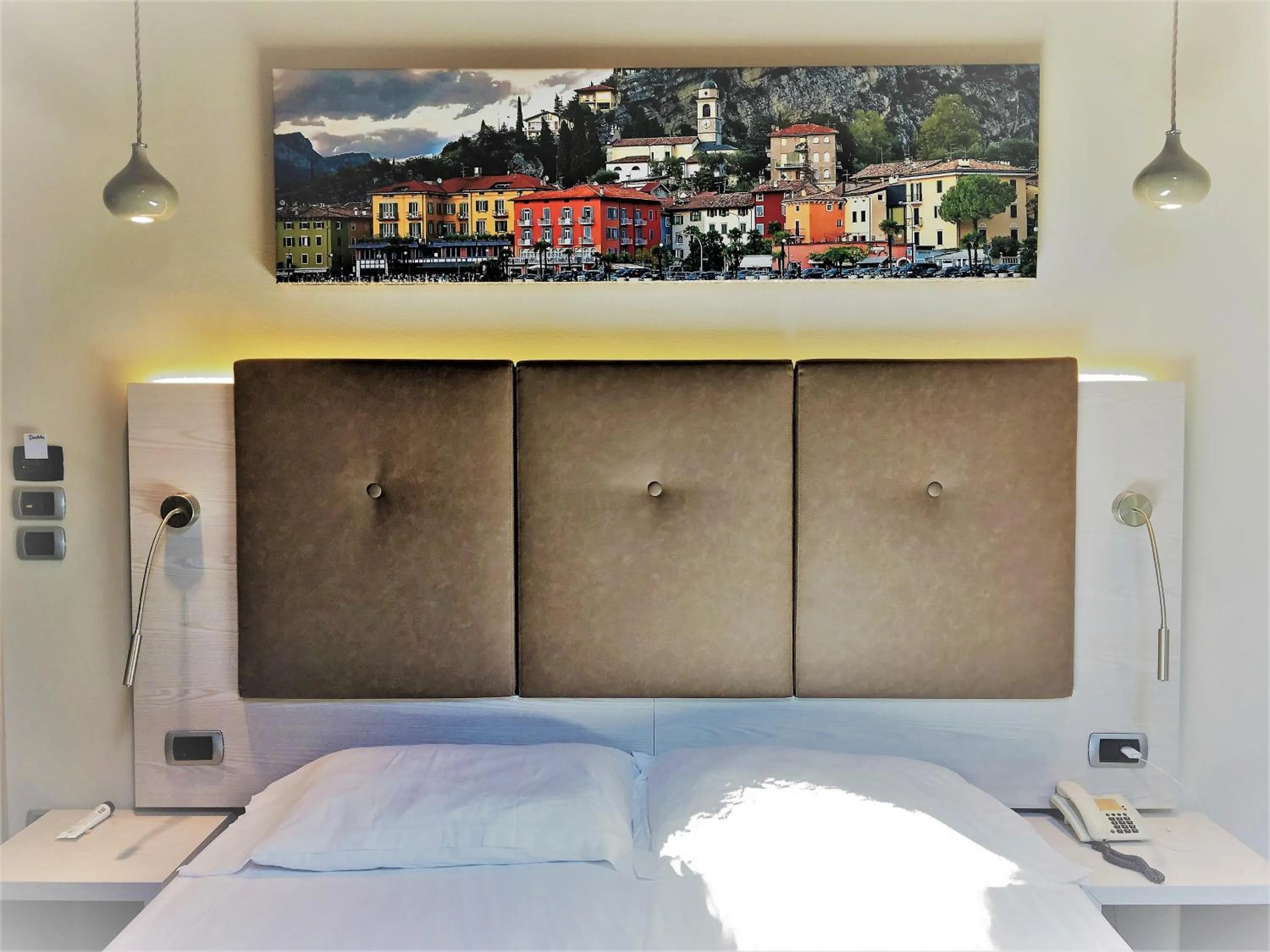 Decorative detail, Bed in Hotel Galvani