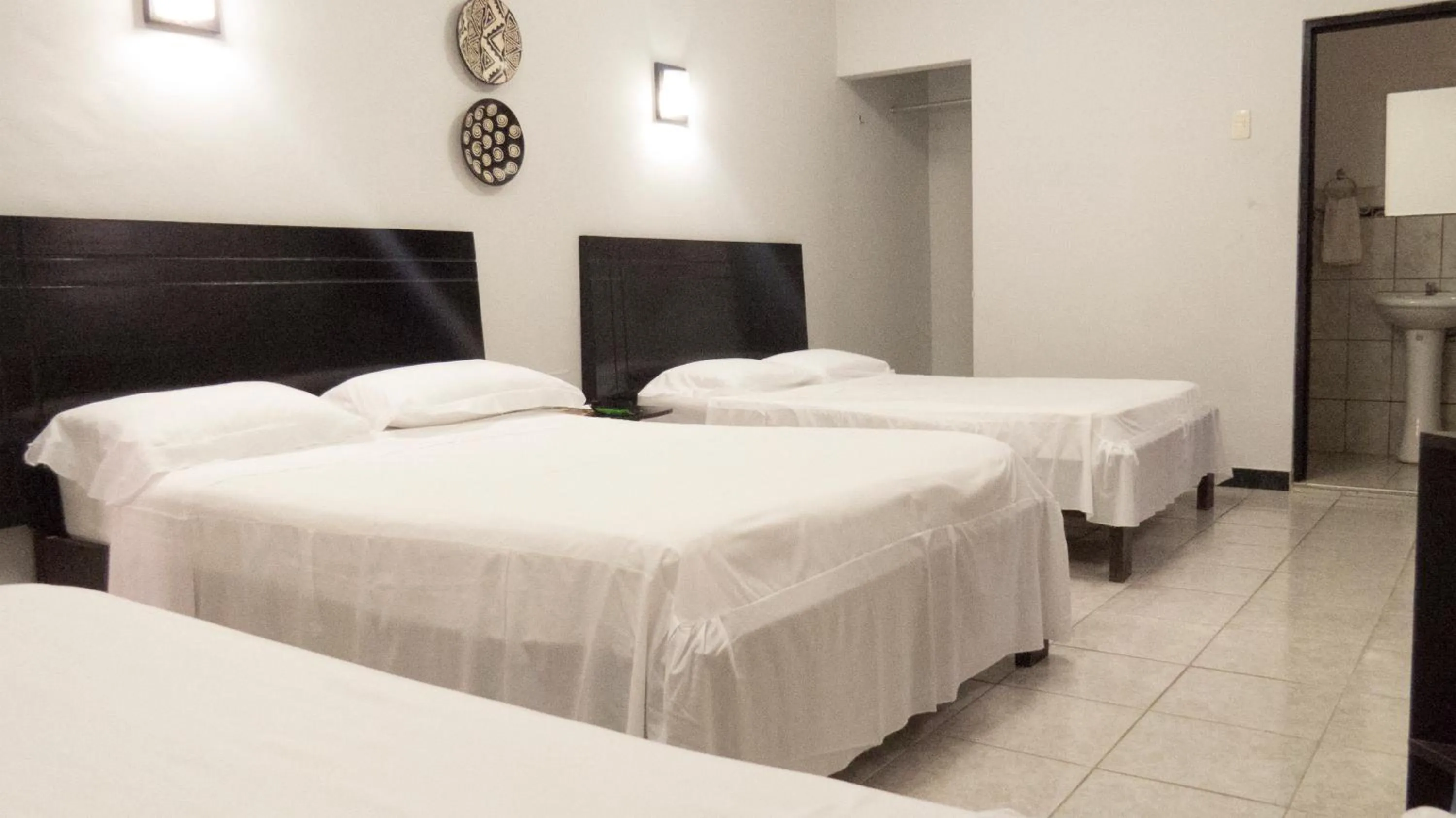 Decorative detail, Bed in Jer`s Hostal