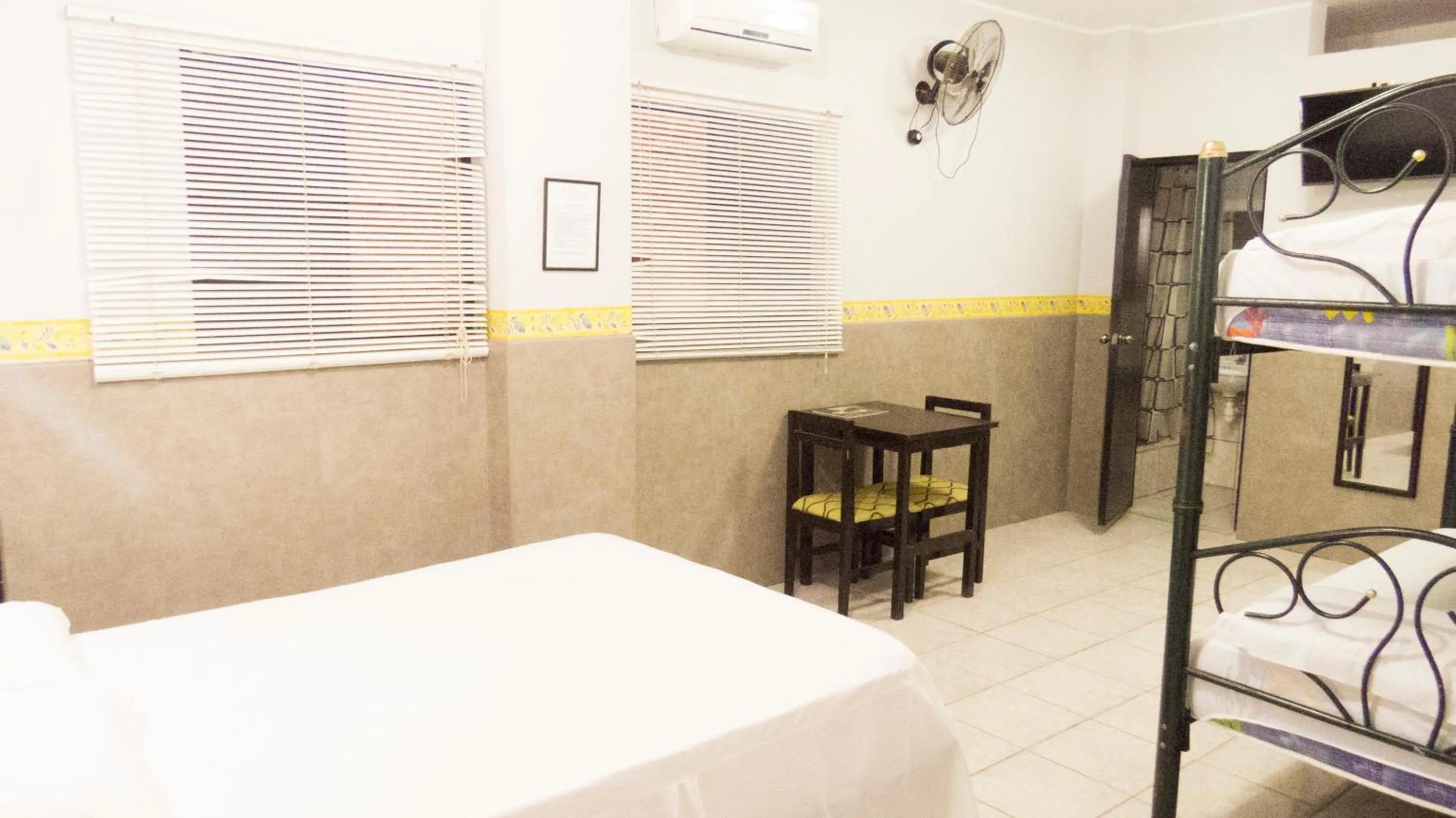 Decorative detail, Bed in Jer`s Hostal