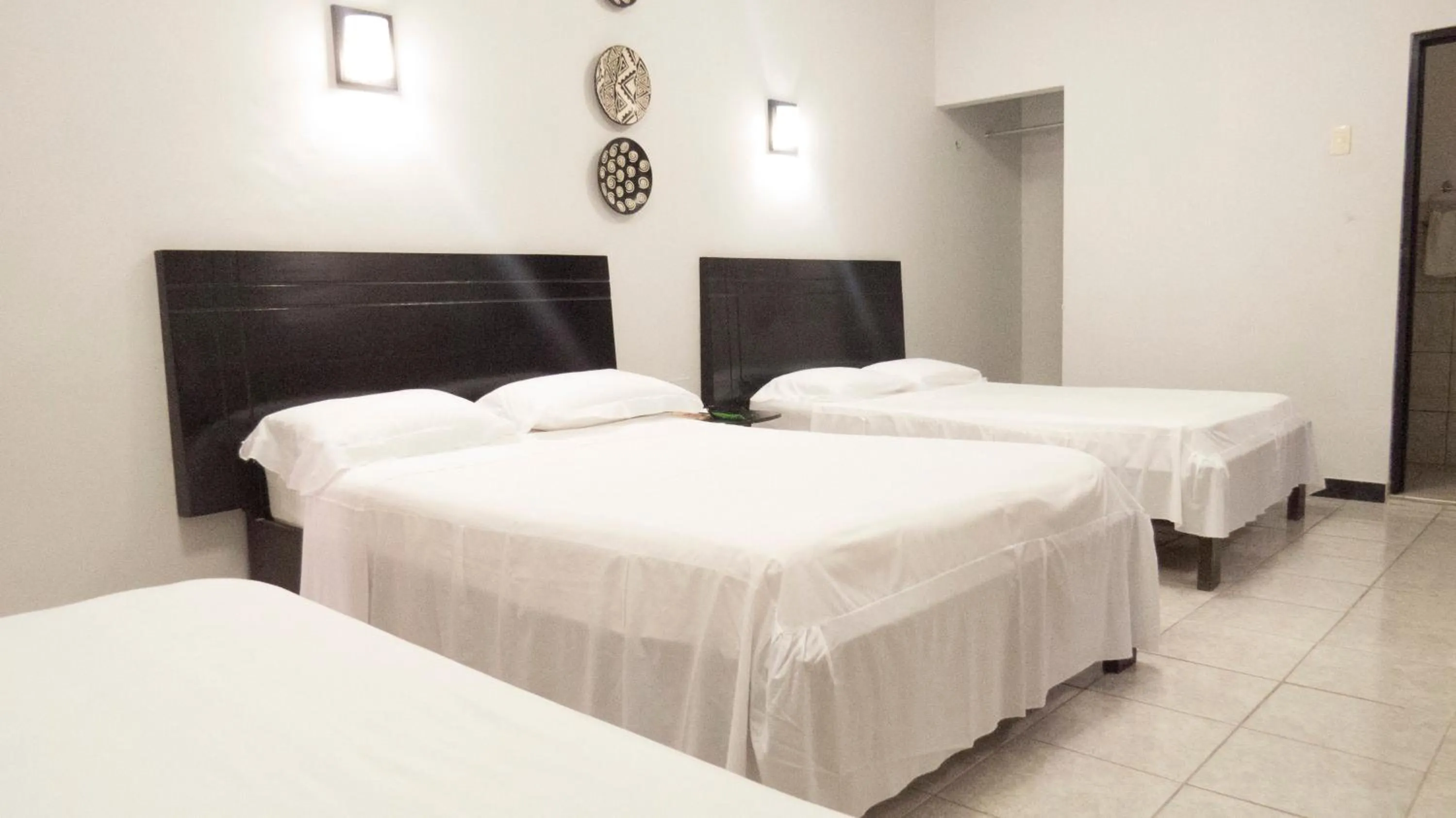 Decorative detail, Bed in Jer`s Hostal