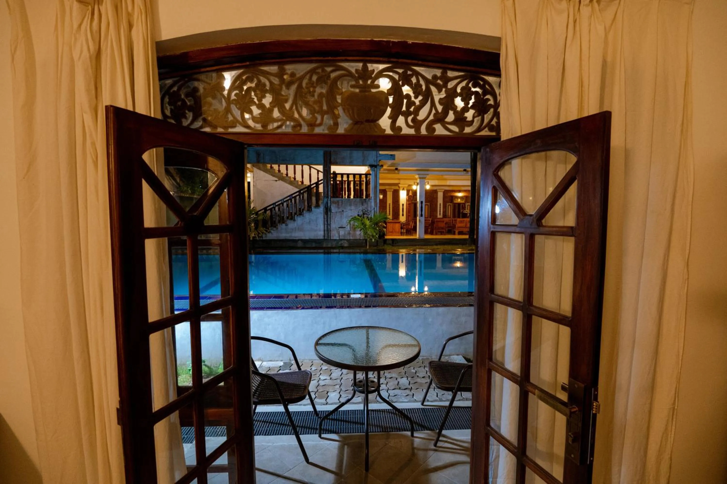 Pool view in Prince Beach Hotel Bentota
