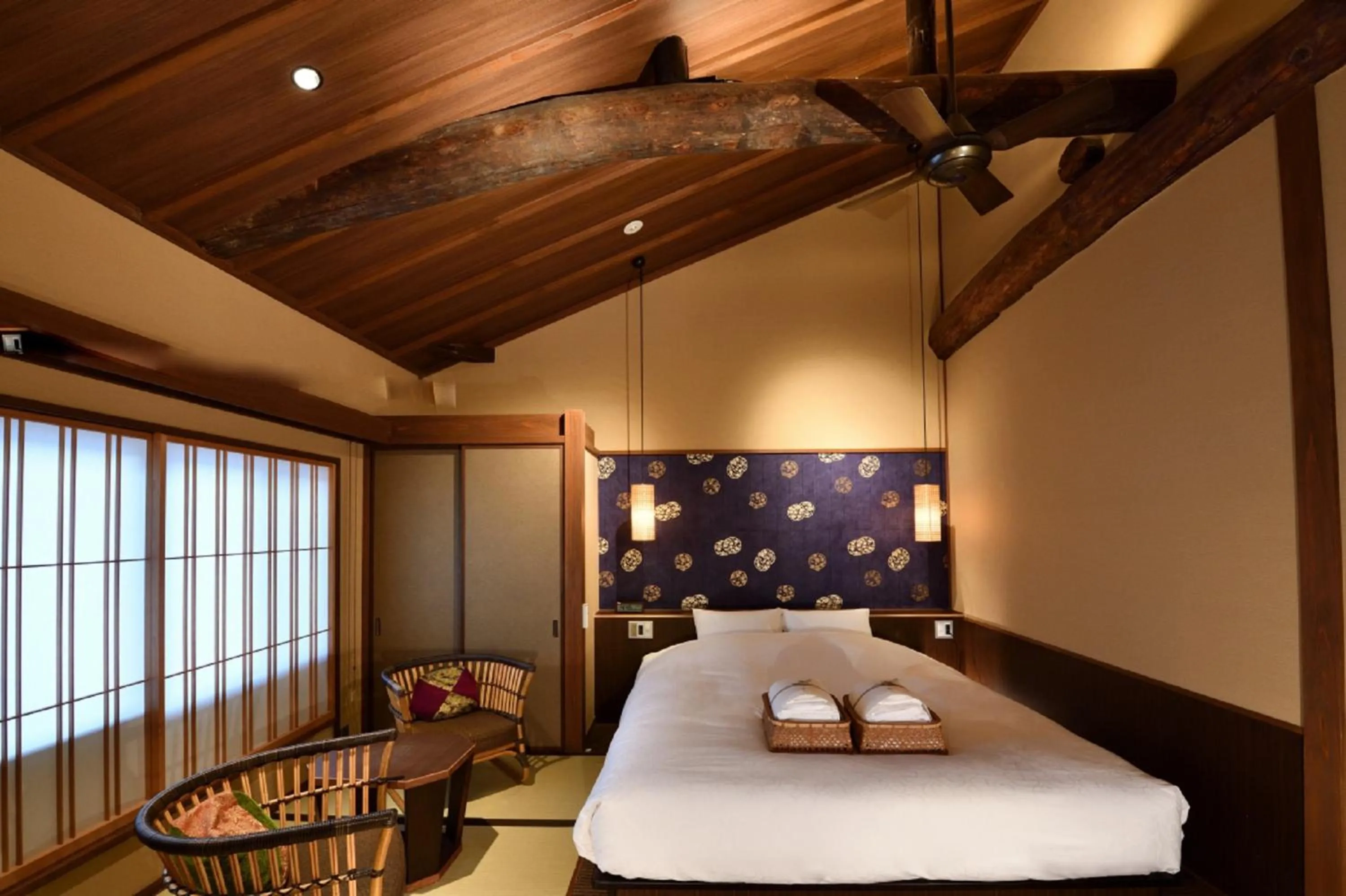 Photo of the whole room, Bed in Muromachi Yutone Kyokoyado