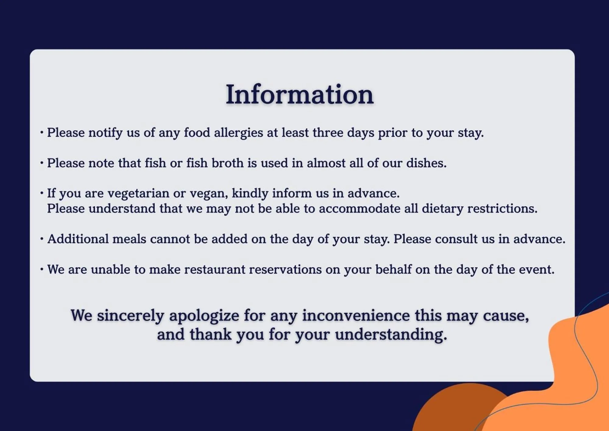 Restaurant/places to eat in Muromachi Yutone Kyokoyado