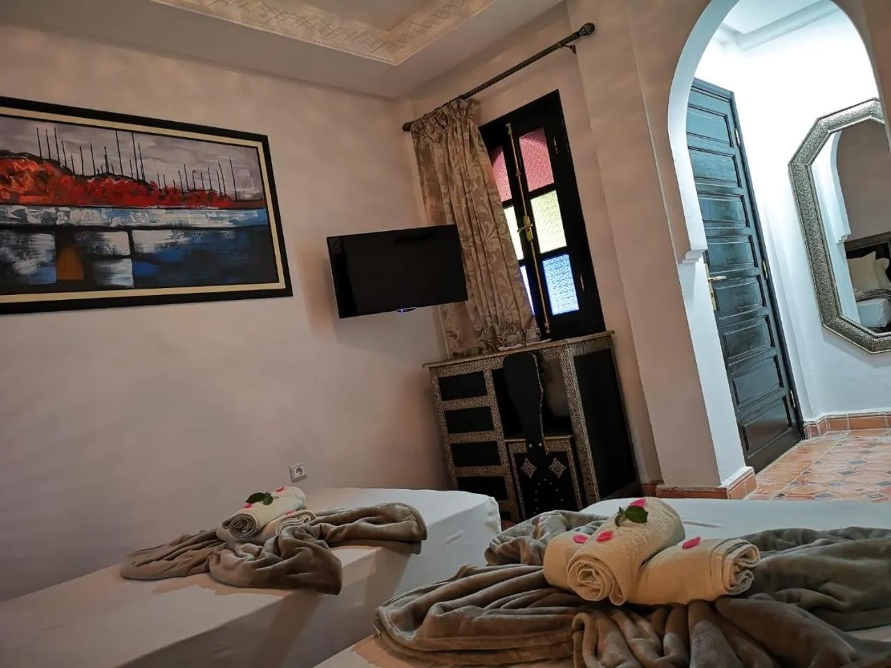 TV and multimedia, Bed in Riad Challa Hotel & Spa