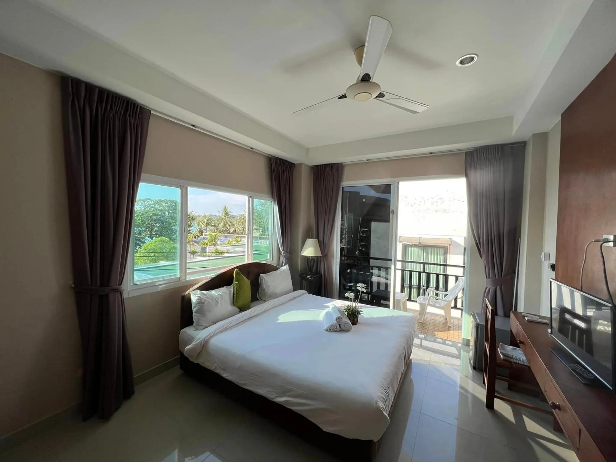 Bed in Kata Beachwalk Hotel and Bungalows