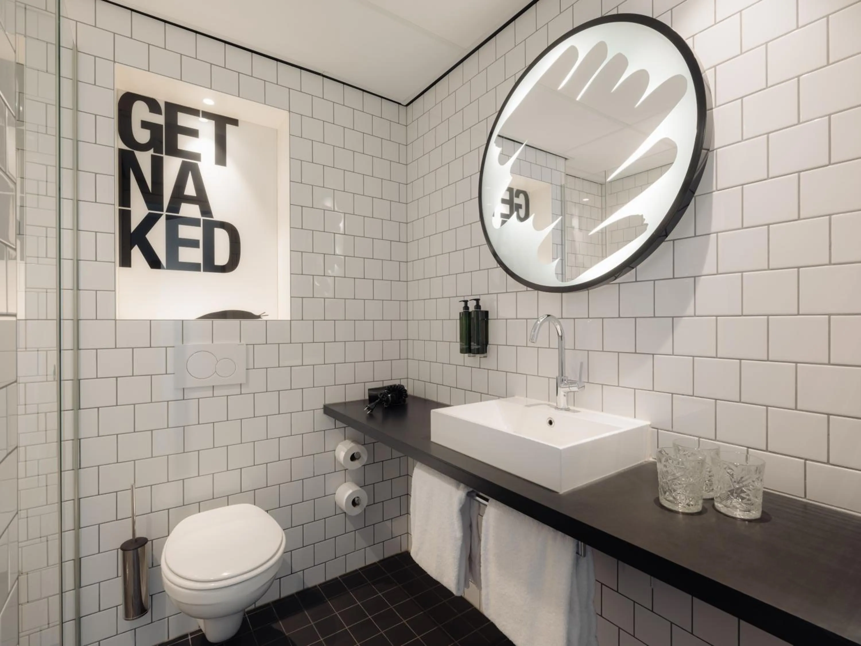 Bathroom in Conscious Hotel The Tire Station