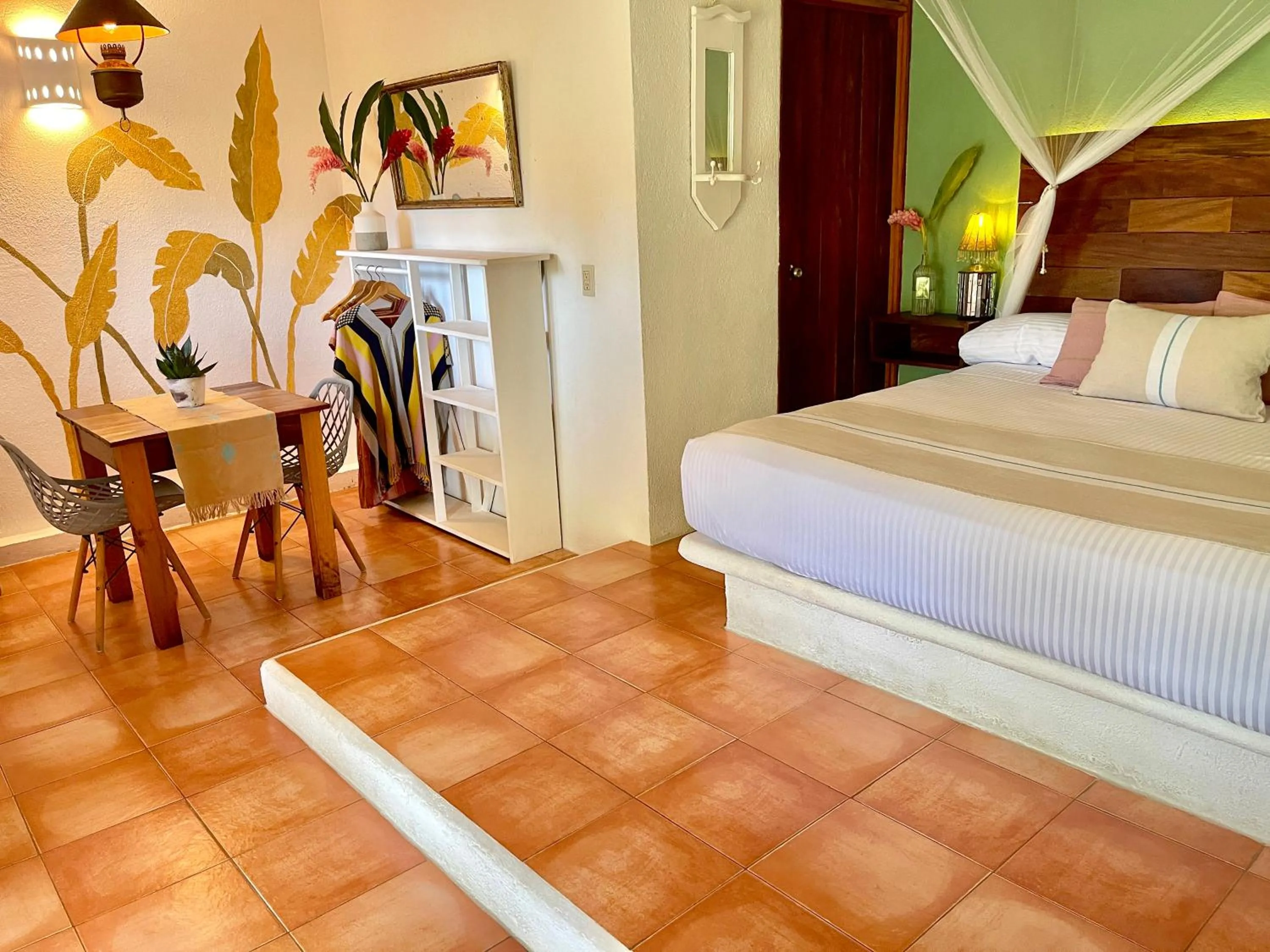 Bed in Hotel Casa Mixteca