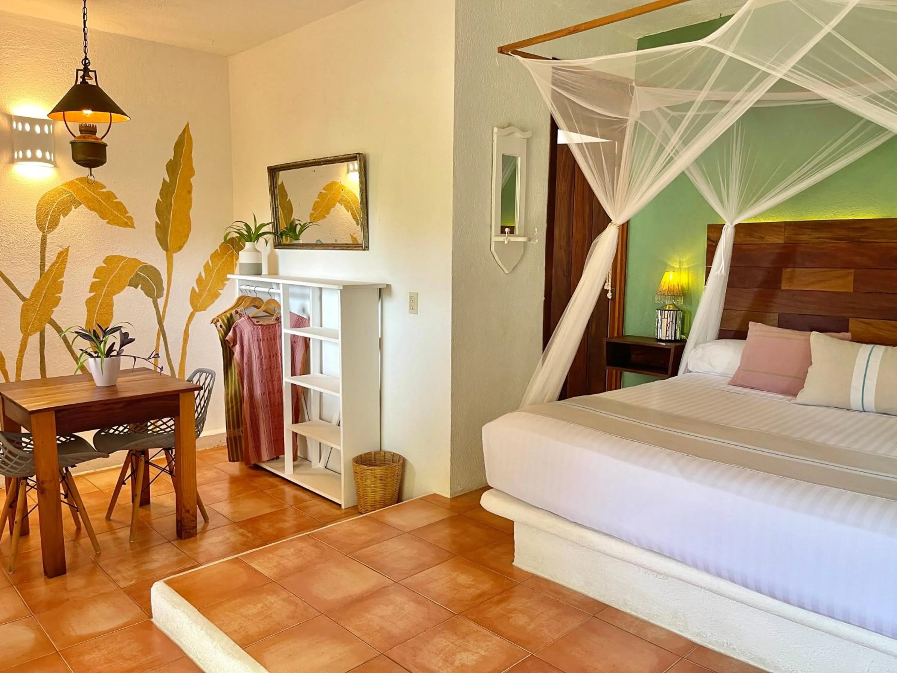 Bed in Hotel Casa Mixteca