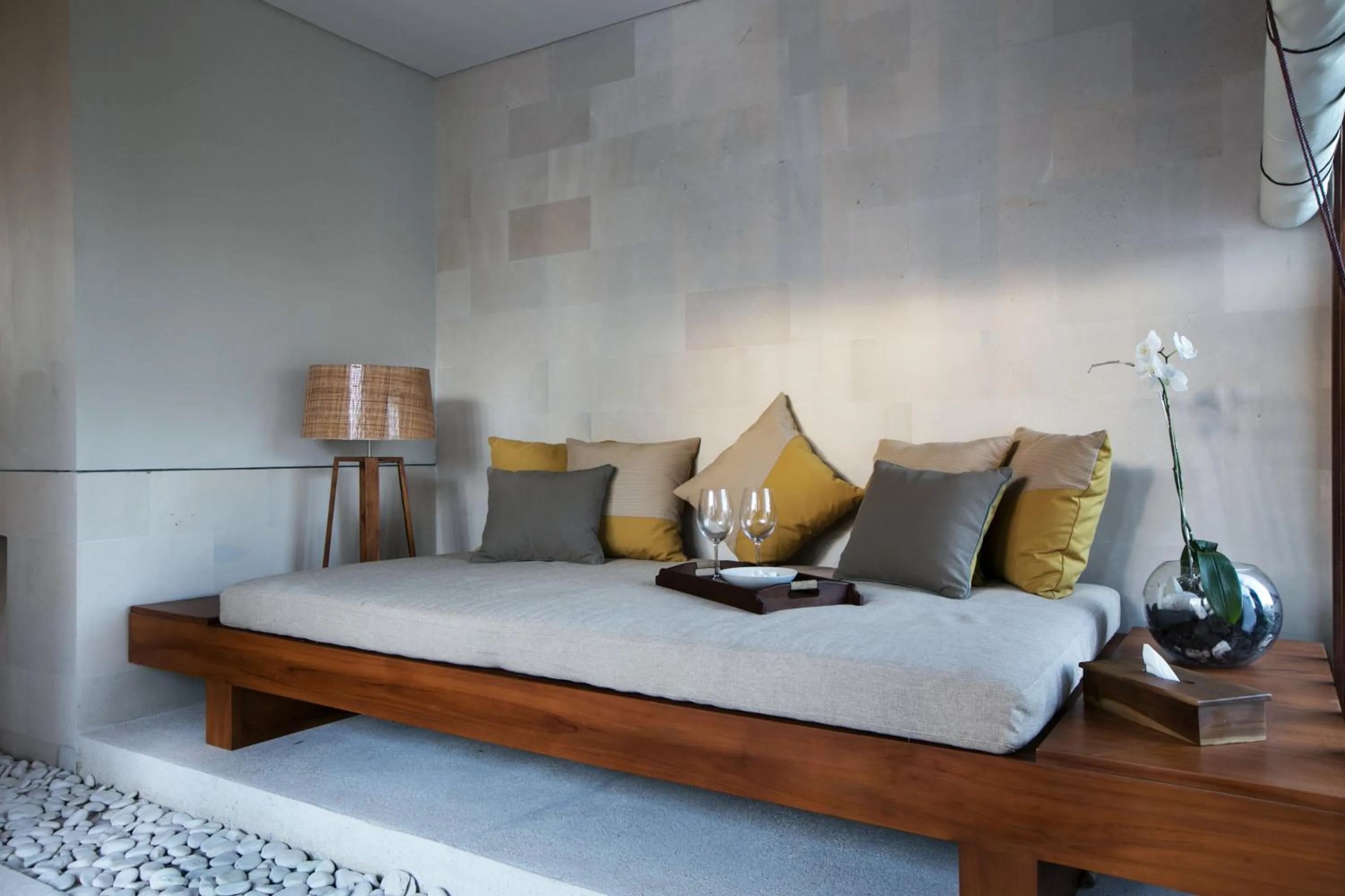 Seating area, Bed in Kedonganan Beach Villa