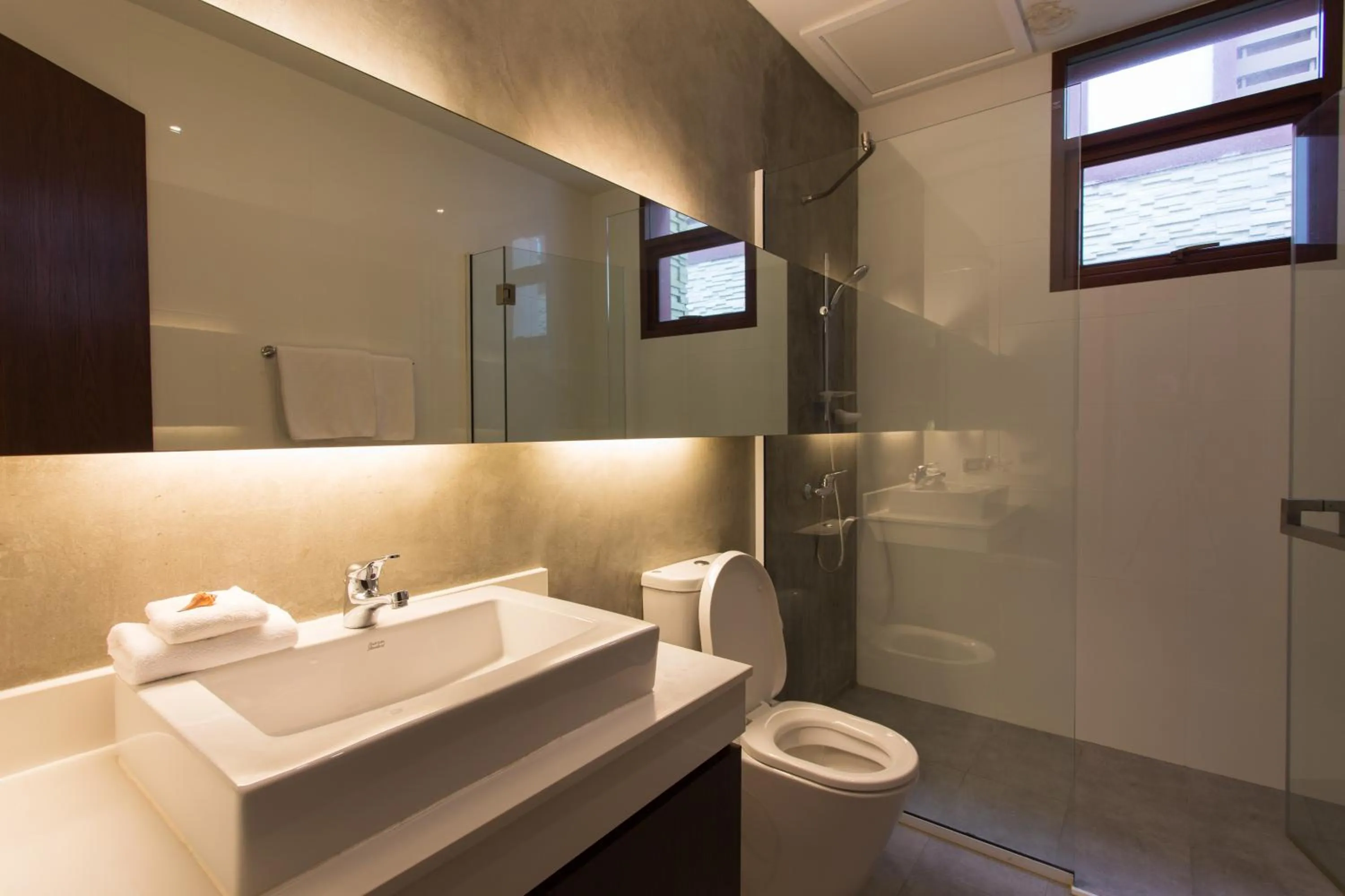 Bathroom in Amatapura Beachfront Villa 10 , SHA Certified