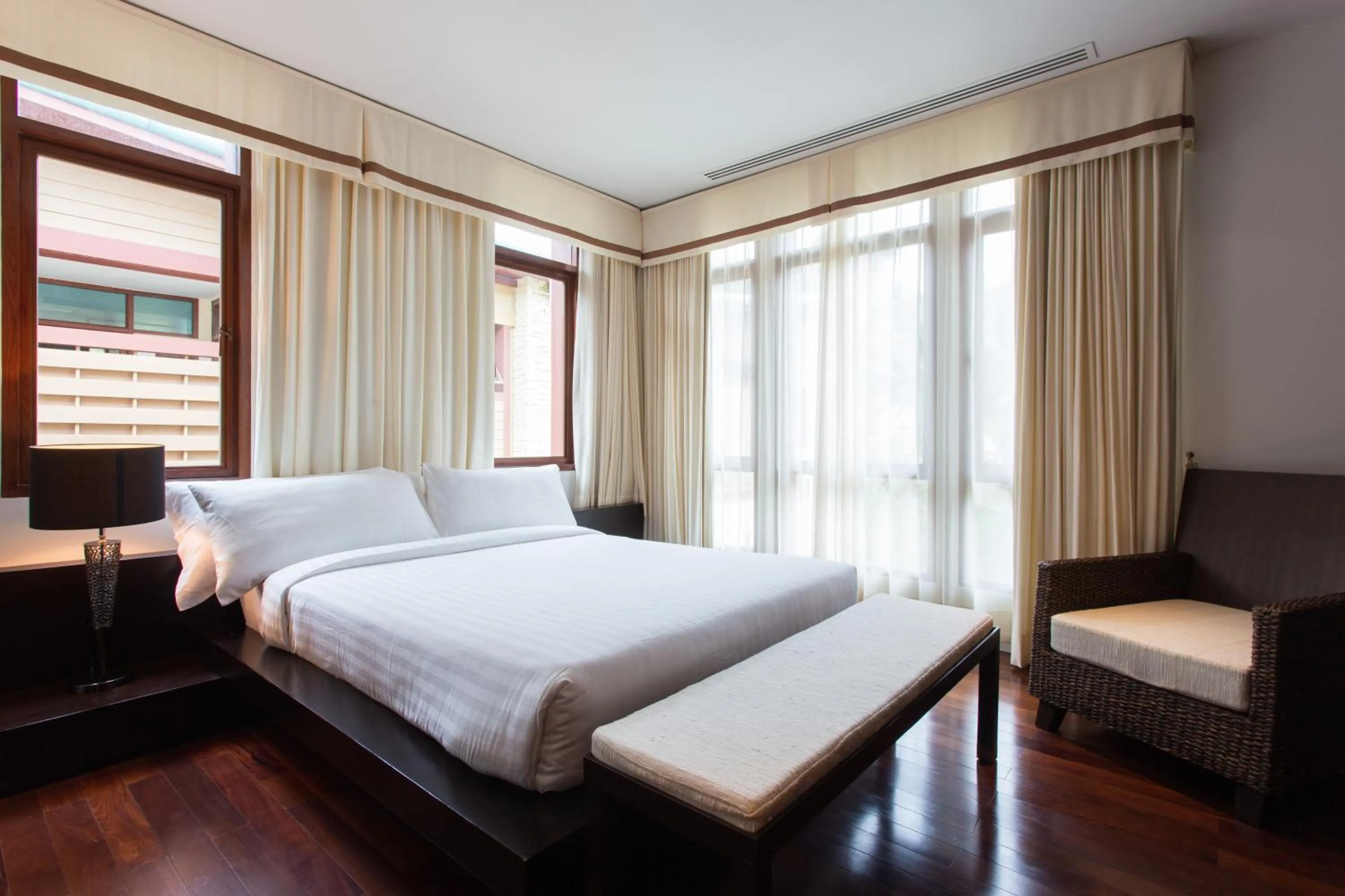 Bedroom, Bed in Amatapura Beachfront Villa 10 , SHA Certified