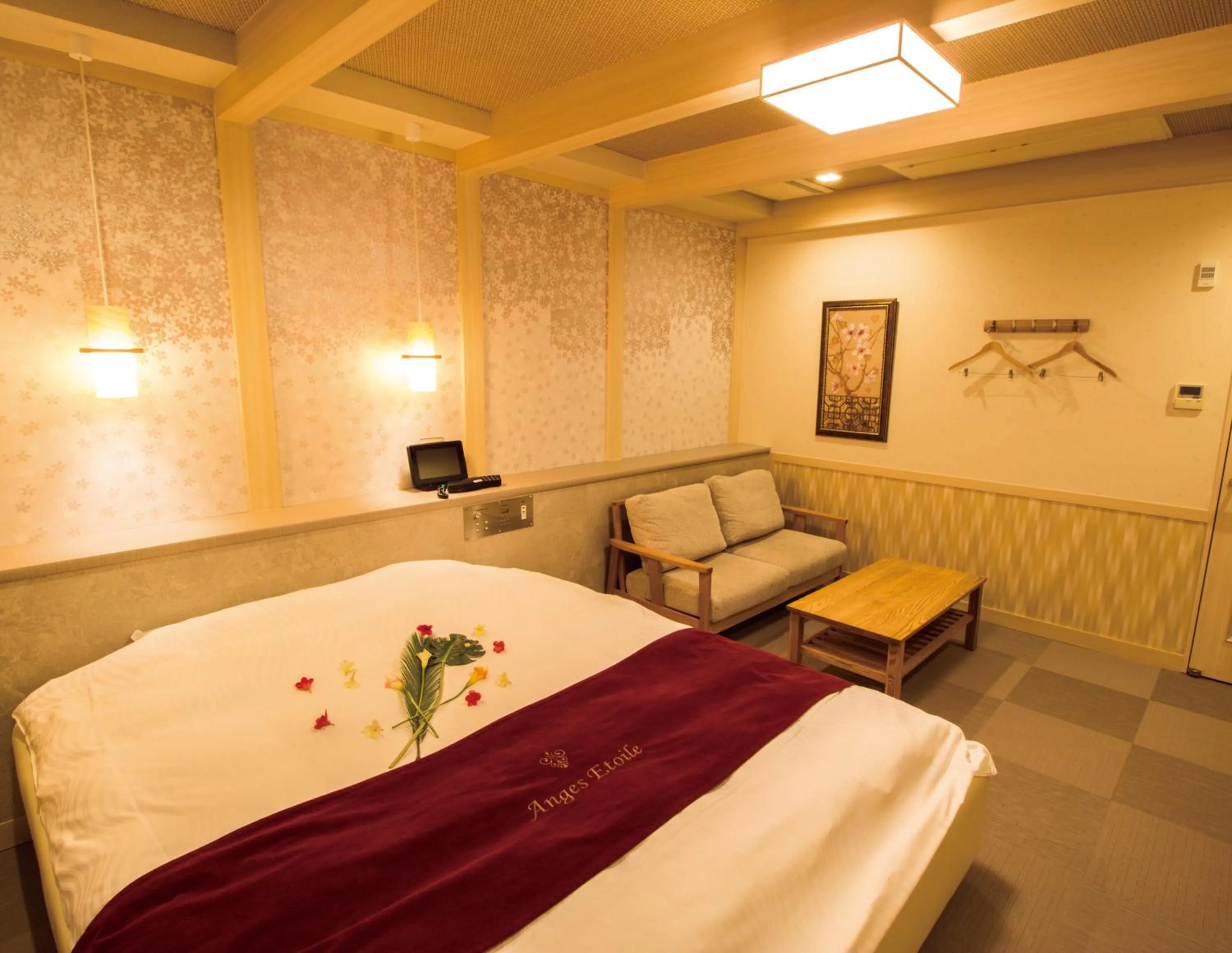 Bed in ホテル アンジュエトワール 堺 - Adult Only