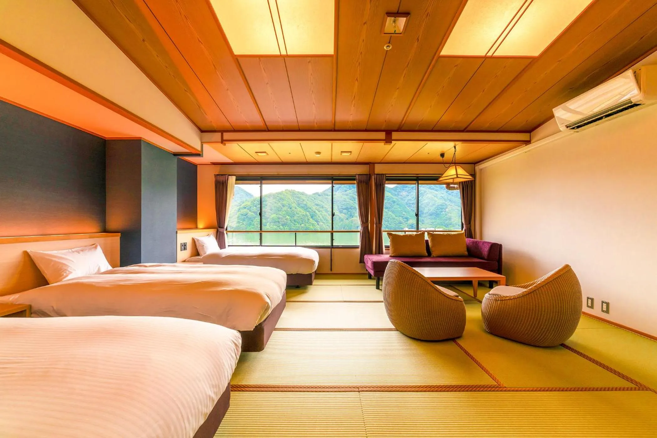 Photo of the whole room, Bed in Ooedo Onsen Monogatari Premium Kinosaki