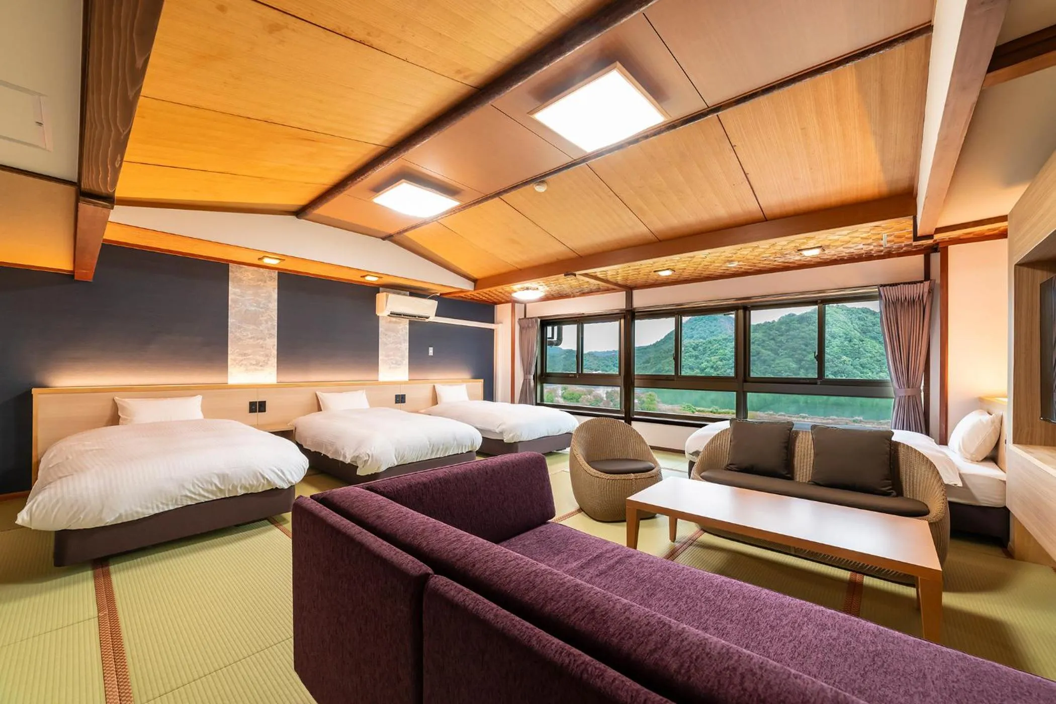 Photo of the whole room, Bed in Ooedo Onsen Monogatari Premium Kinosaki