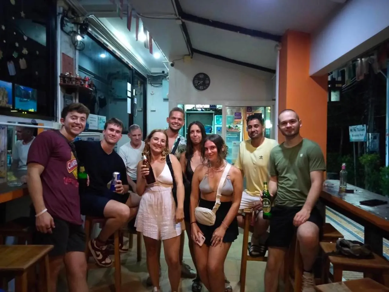 group of guests in Voyagers Hostel