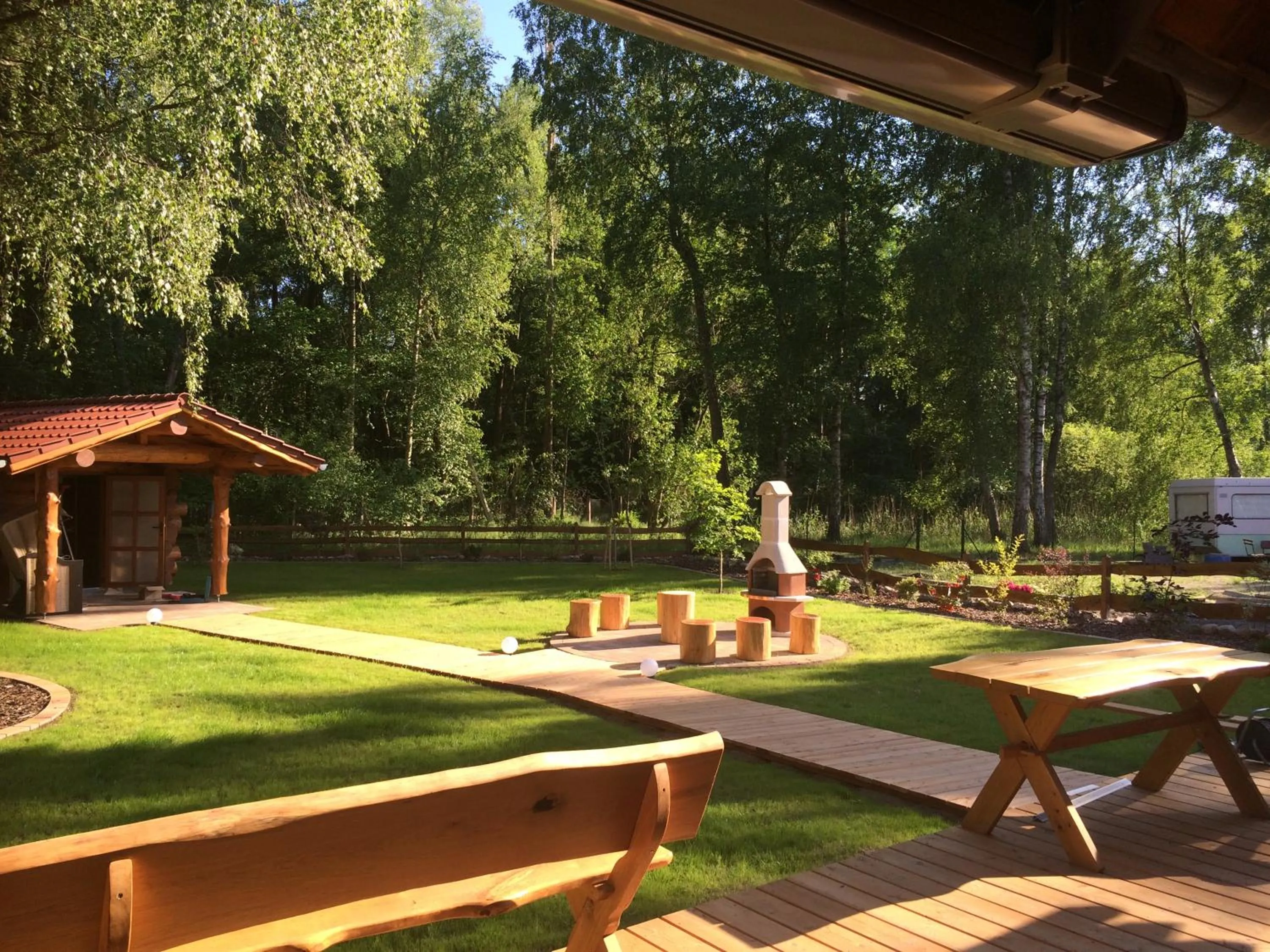 BBQ facilities in Naturstamm Ferienhaus
