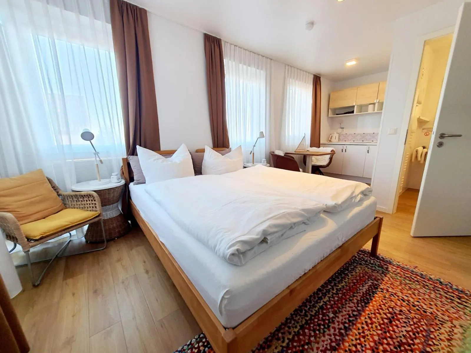 Bed in Haus Achtern Diek in erster Reihe am Meer