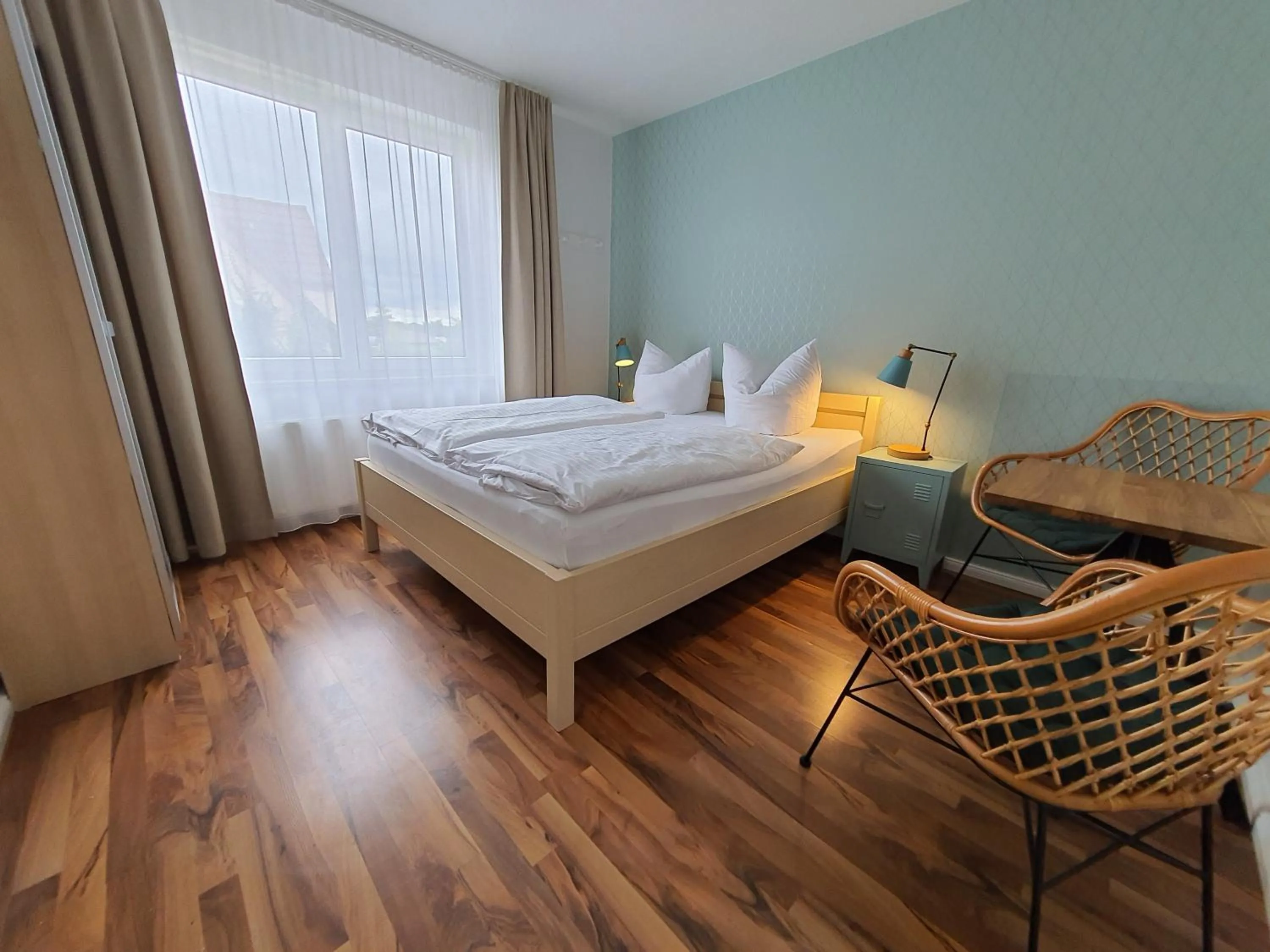 Bed in Haus Achtern Diek in erster Reihe am Meer