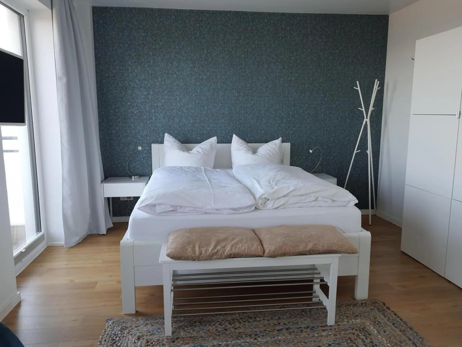 Bed in Haus Achtern Diek in erster Reihe am Meer