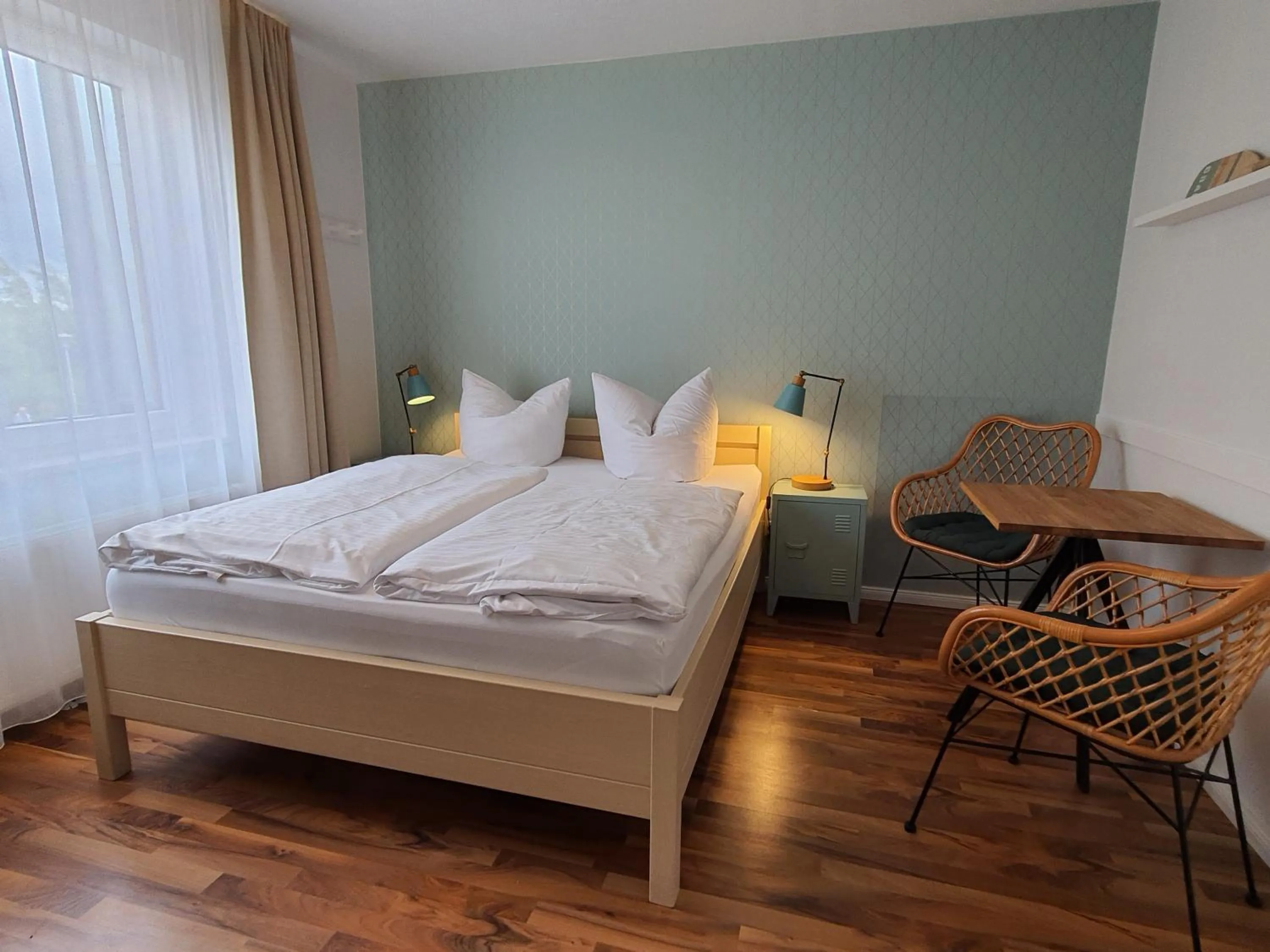 Bed in Haus Achtern Diek in erster Reihe am Meer