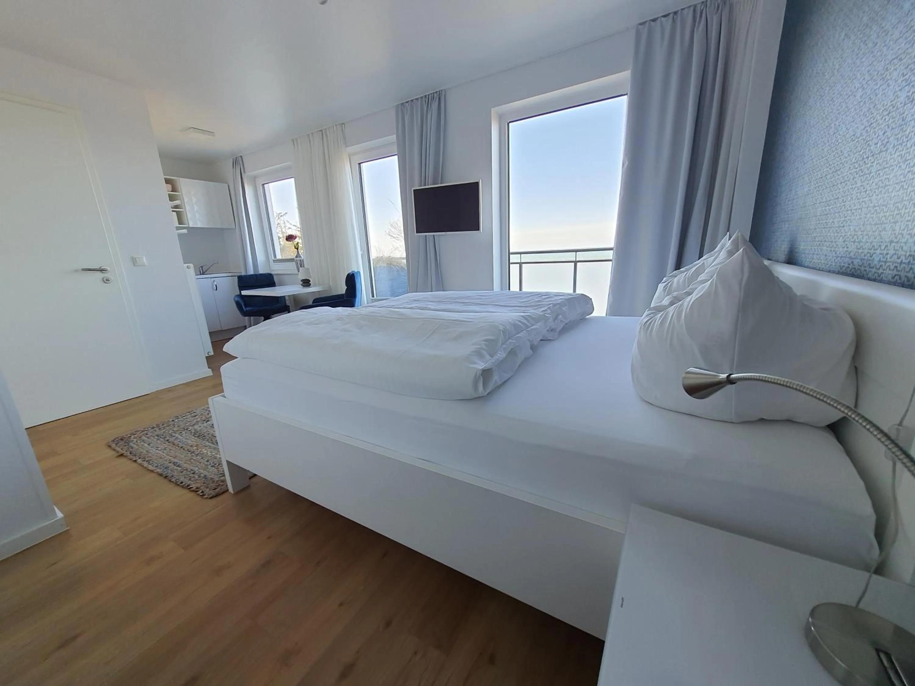 Decorative detail, Bed in Haus Achtern Diek in erster Reihe am Meer