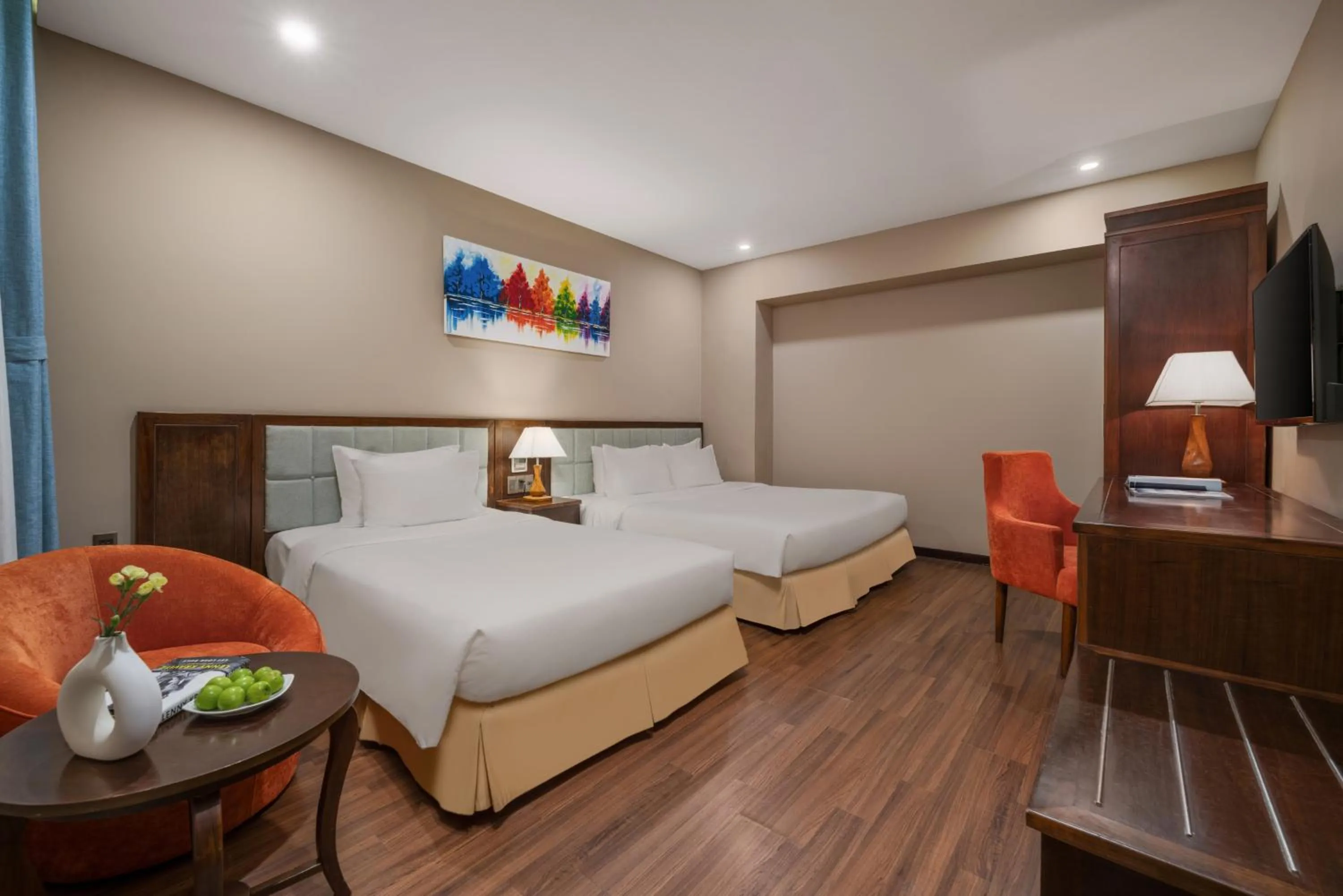 Bed in Yarra Ocean Suites Danang