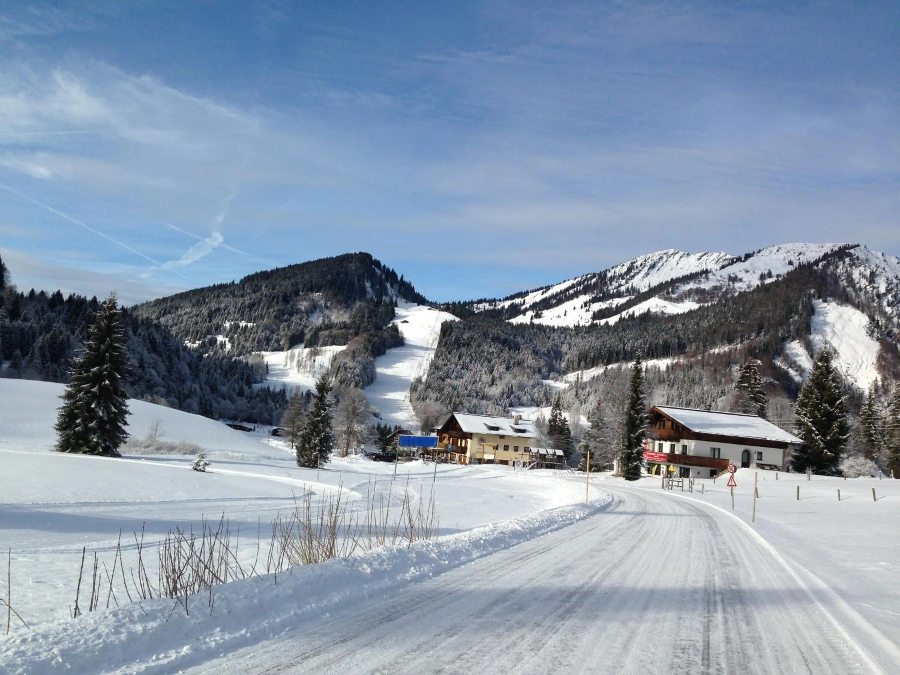 Natural landscape in Ferienhaus Heutal