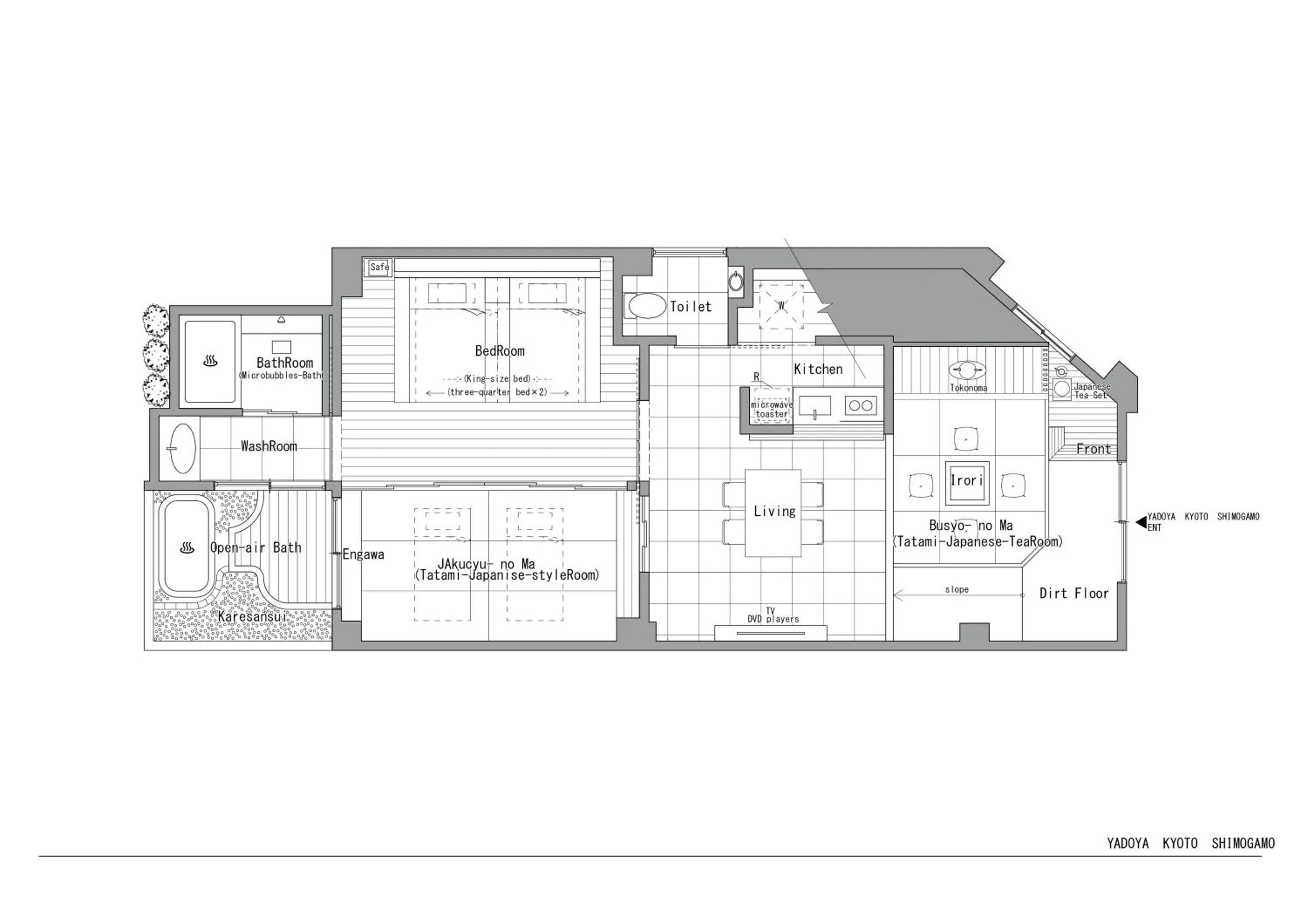 Floor plan in Yadoya Kyoto Shimogamo