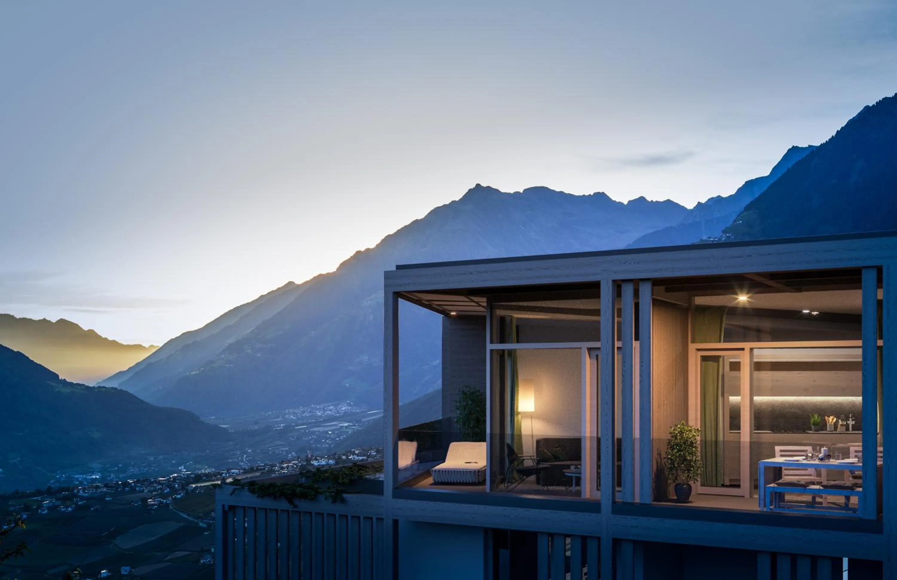 Mountain view in Panoramic Suites Winzerhöhe