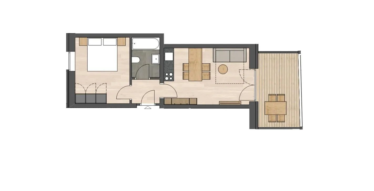 Floor plan in Panoramic Suites Winzerhöhe