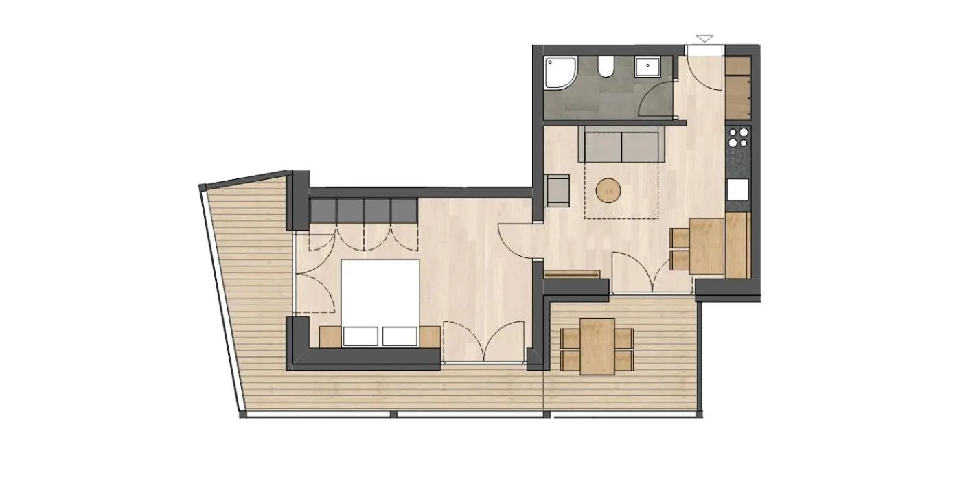 Floor plan in Panoramic Suites Winzerhöhe