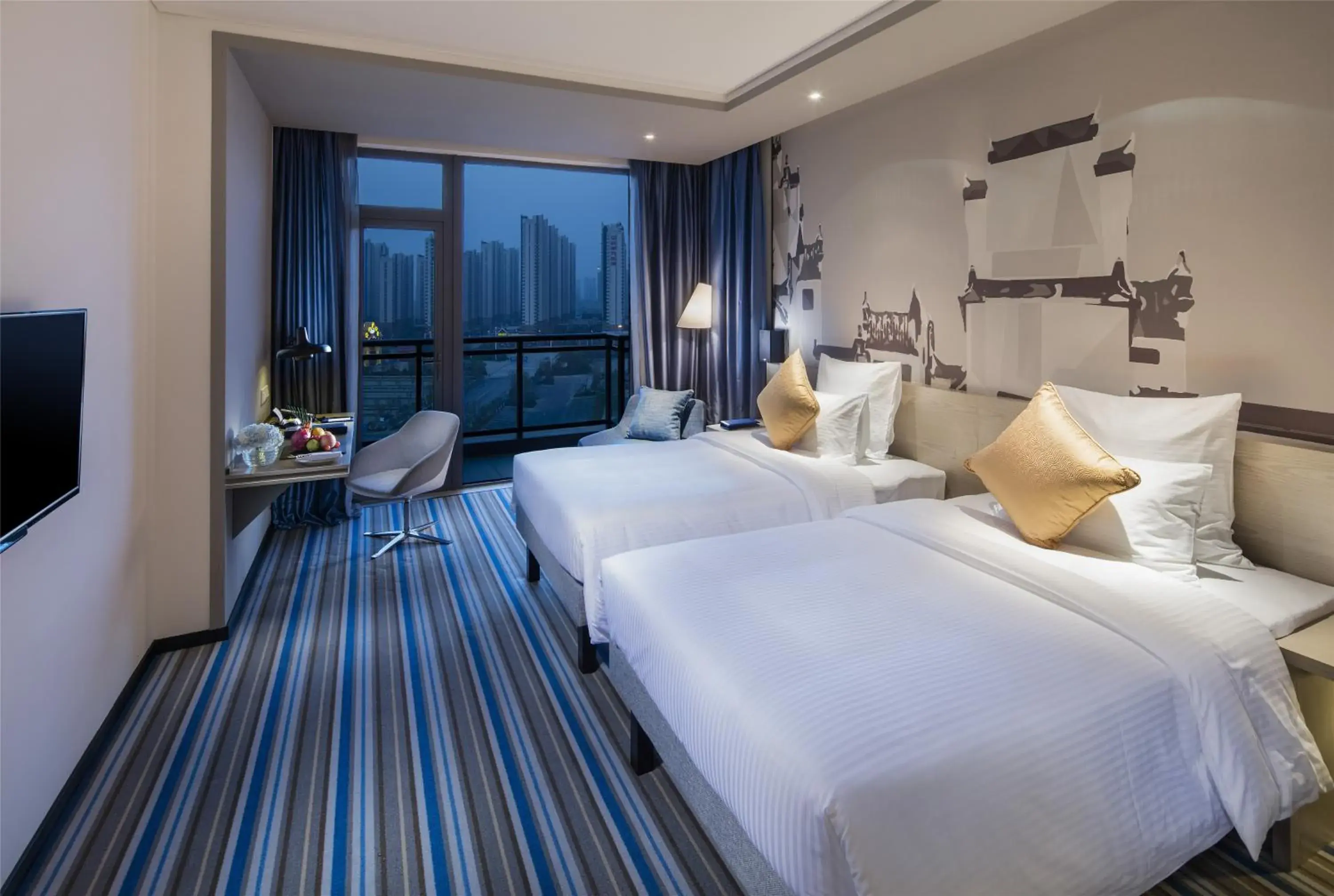 Superior Twin Room with Park View in Novotel Hefei Sunac Superior Twin Room with Park View in Novotel Hefei Sunac