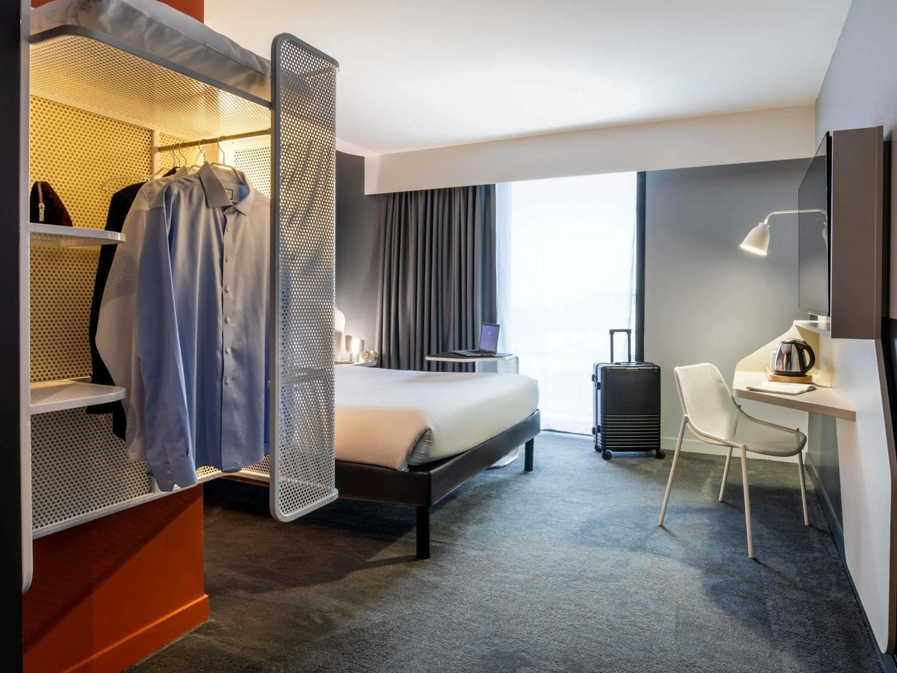 Bedroom, Bed in ibis Styles Paris Charles de Gaulle Airport