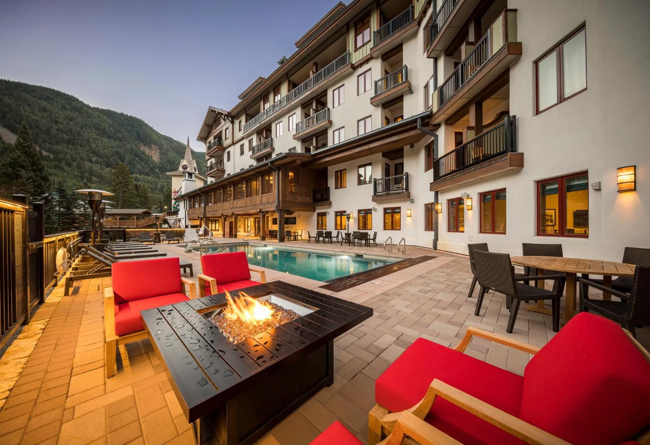 Swimming pool in The Blake at Taos Ski Valley