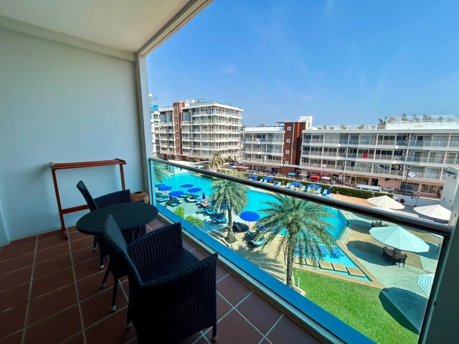 Pool view in GrandBlue Resort & Beachclub