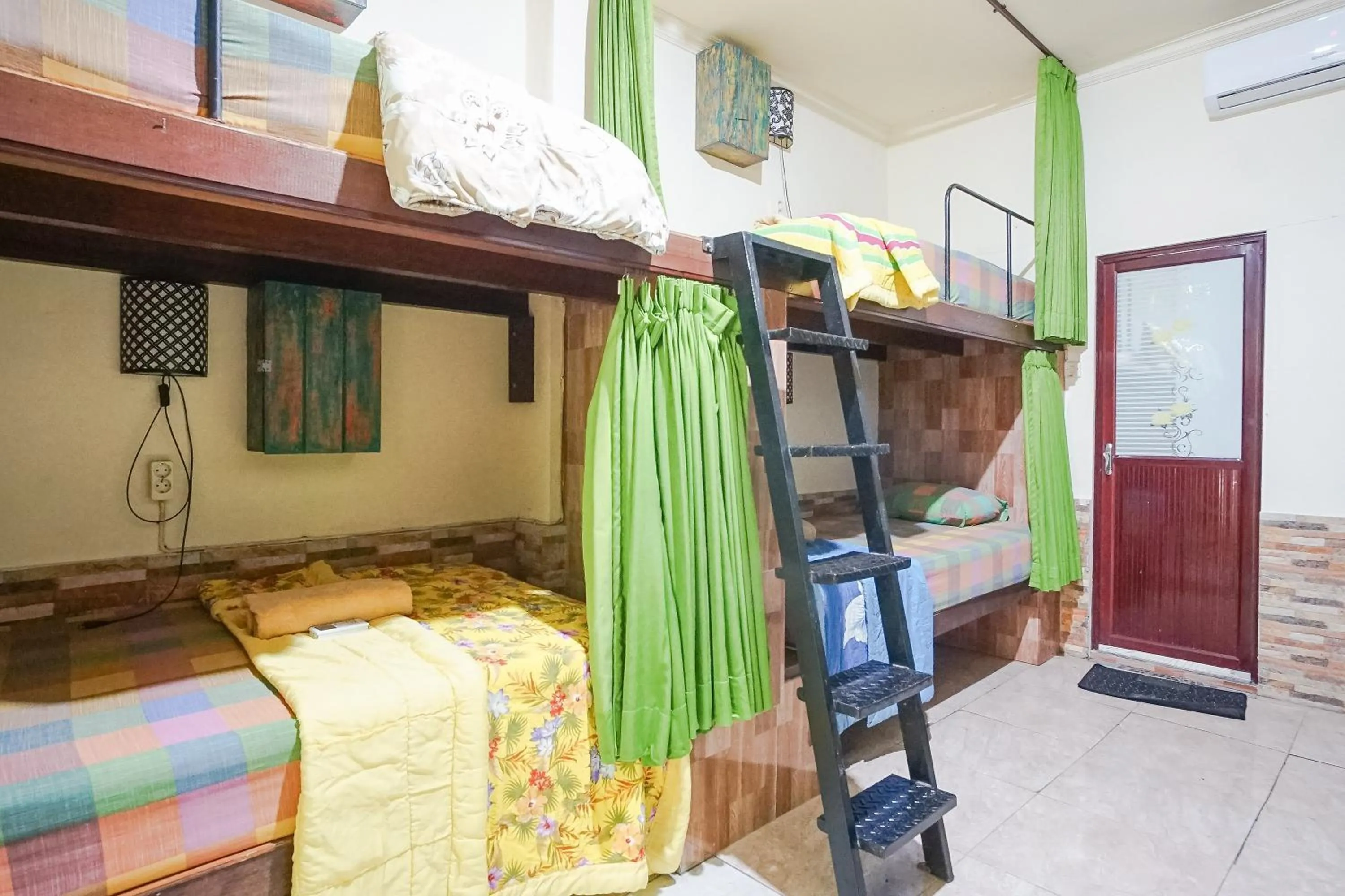 Bed in Green View Ubud Hostel Bali