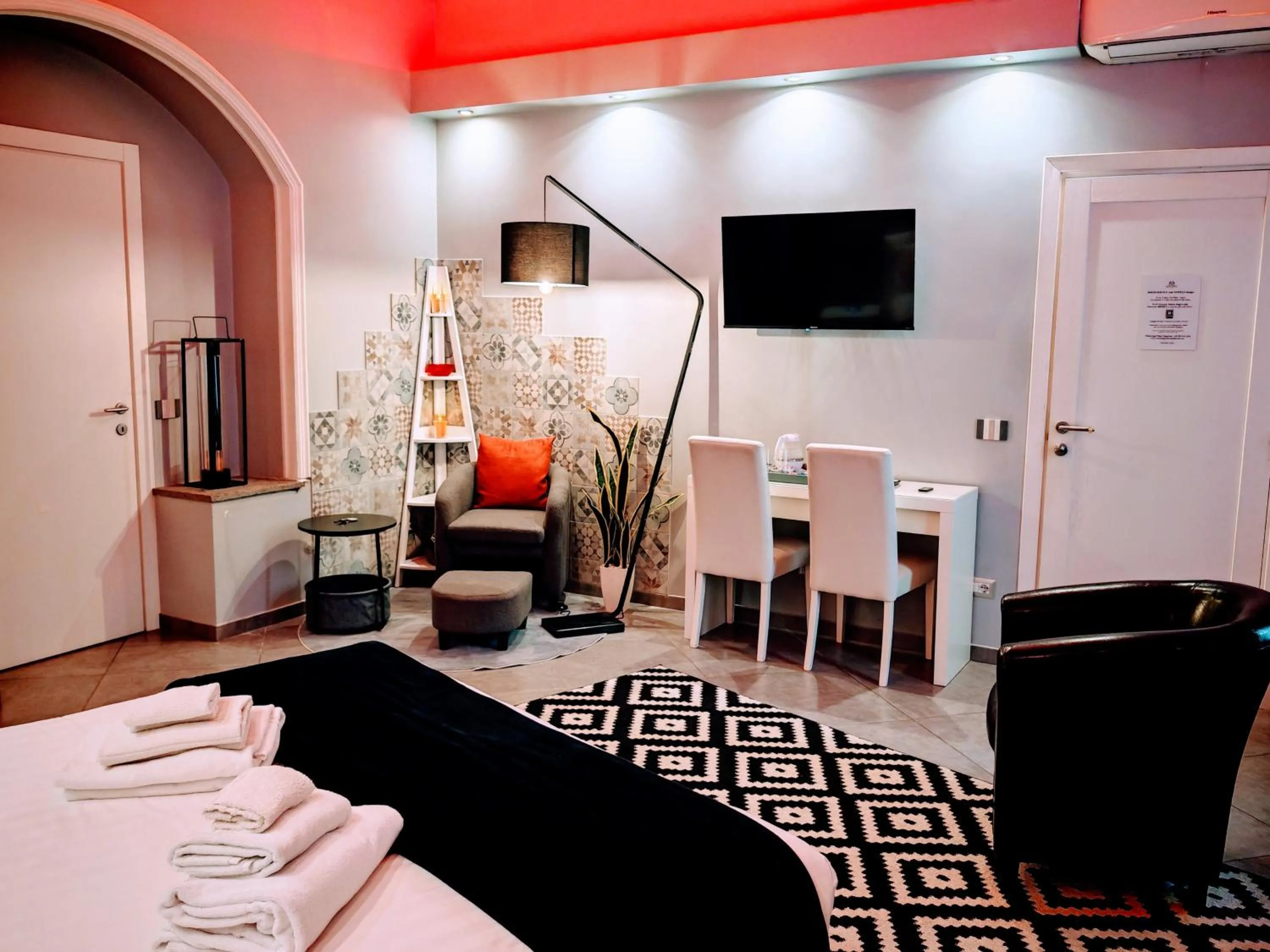 Seating area in Maison Degli Artisti Suites