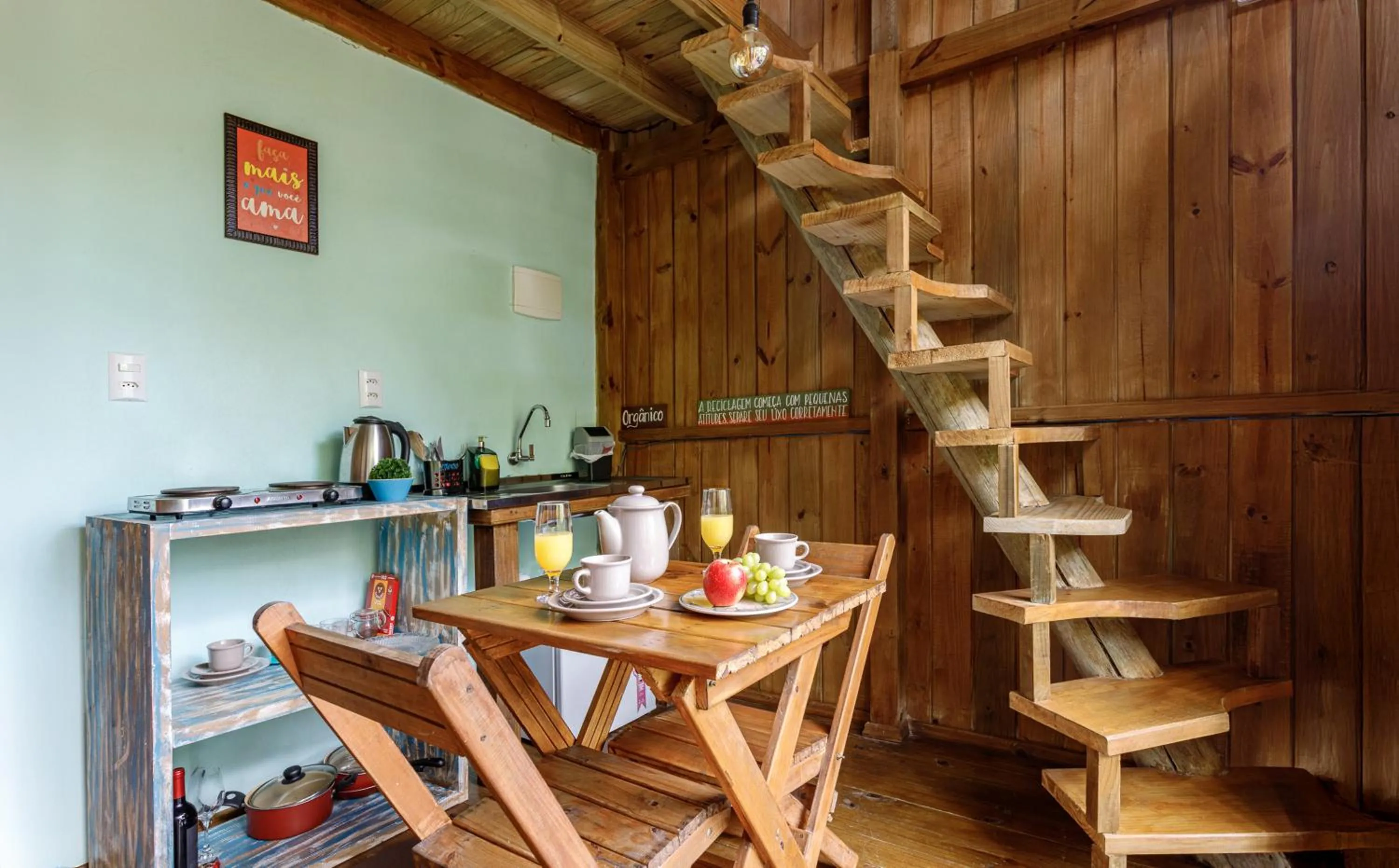 Kitchen or kitchenette in Moradas do Vale Praia do Rosa