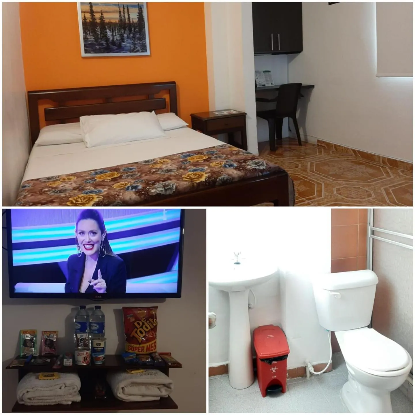 Bed in Hotel Confortel