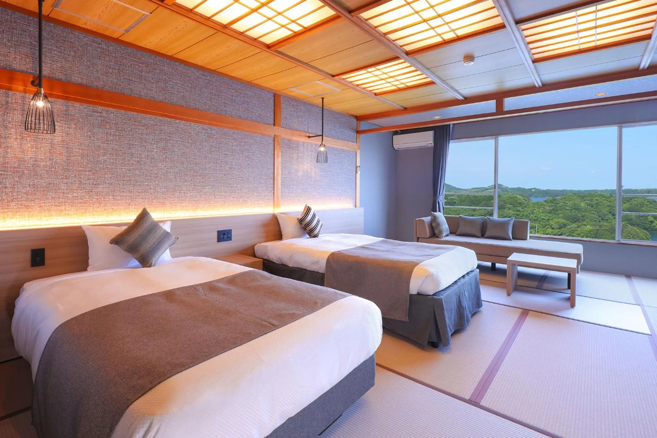 Photo of the whole room, Bed in Ooedo Onsen Monogatari Premium Iseshima