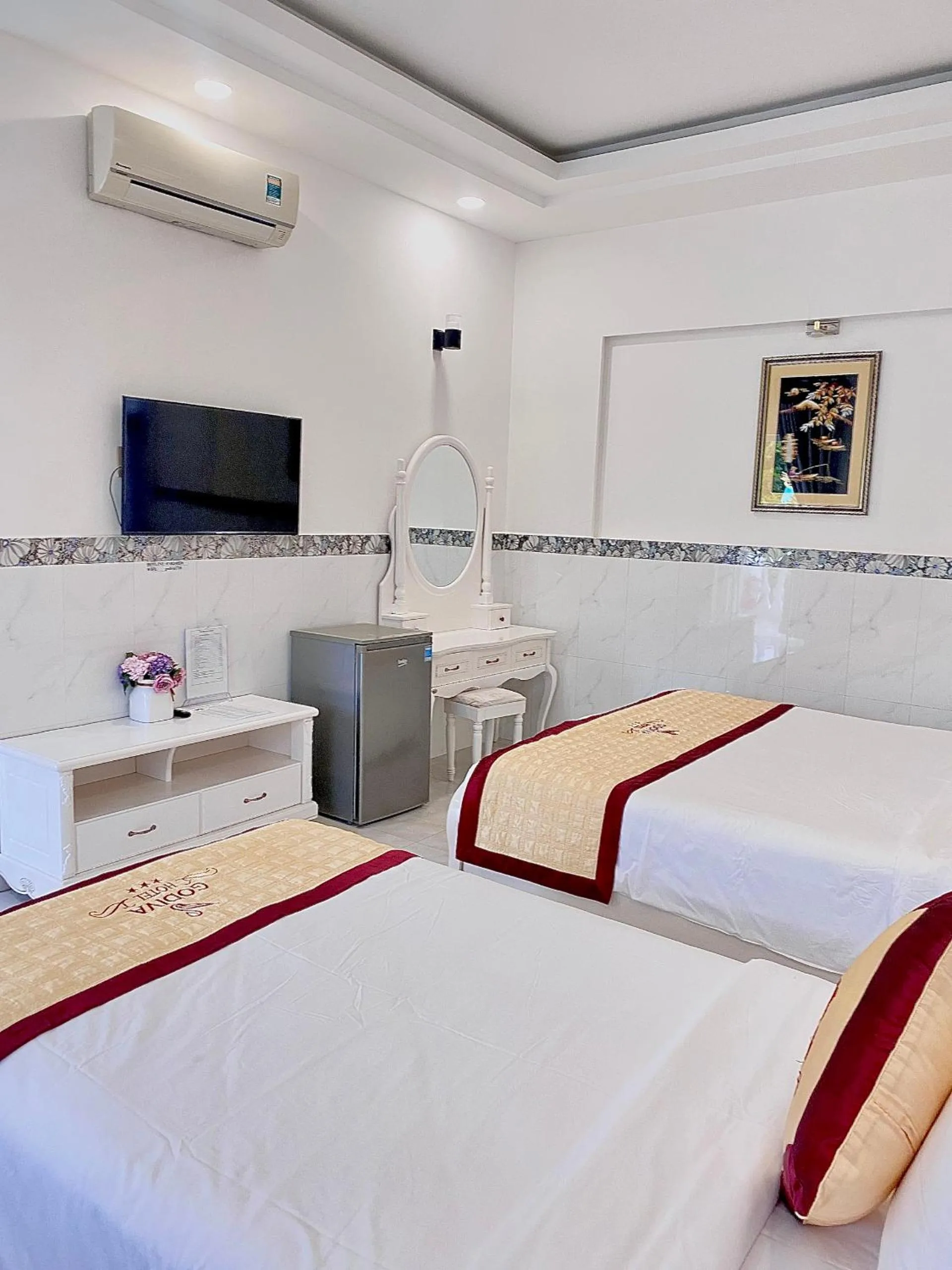 Living room, Bed in Godiva Villa Phu Quoc